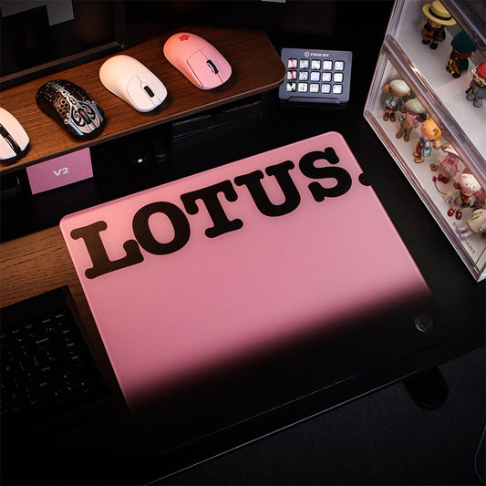 Lotus Black | Glass | Large Mousepad