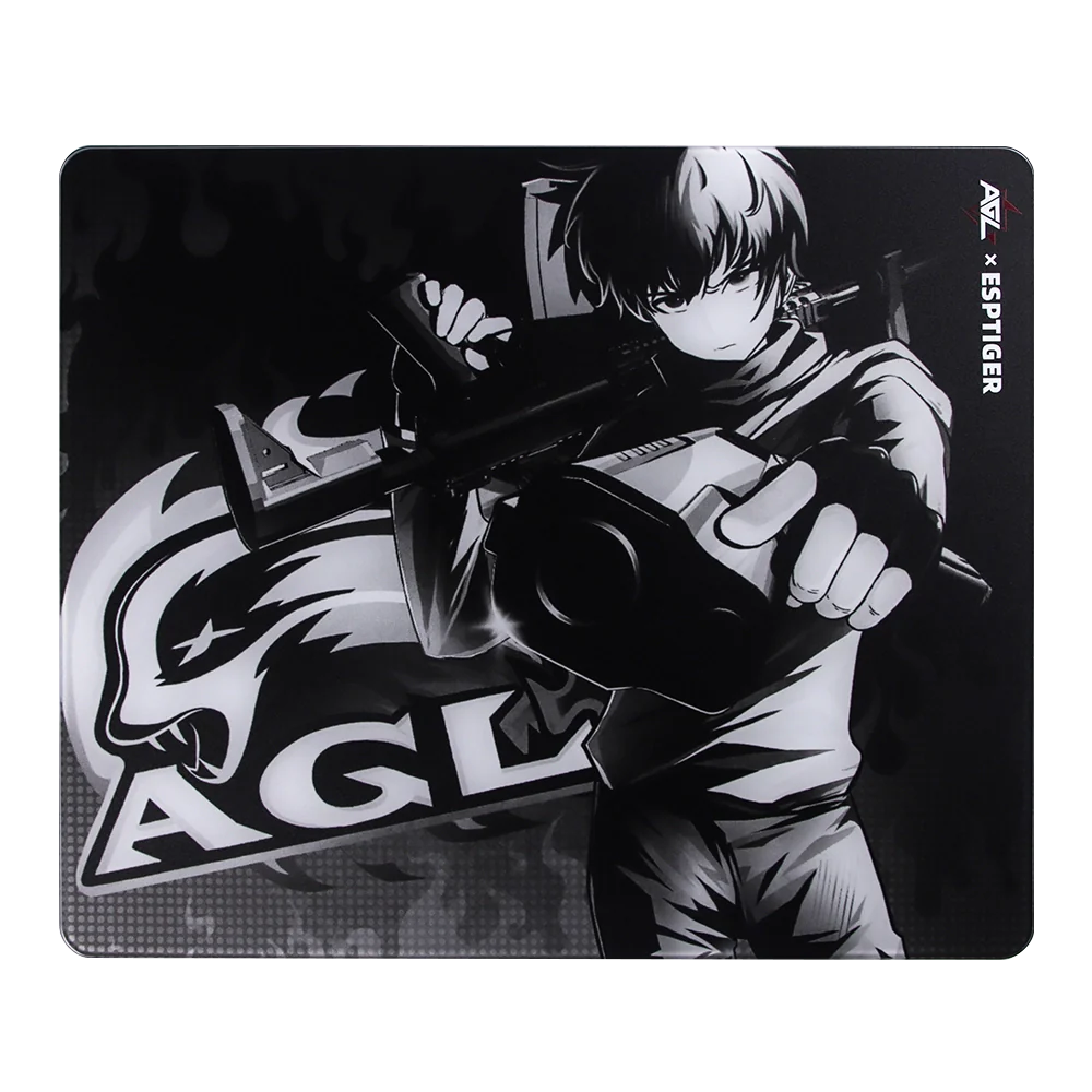 Esptiger Lotus Black AGL Edition | Glass | Gaming Mousepad