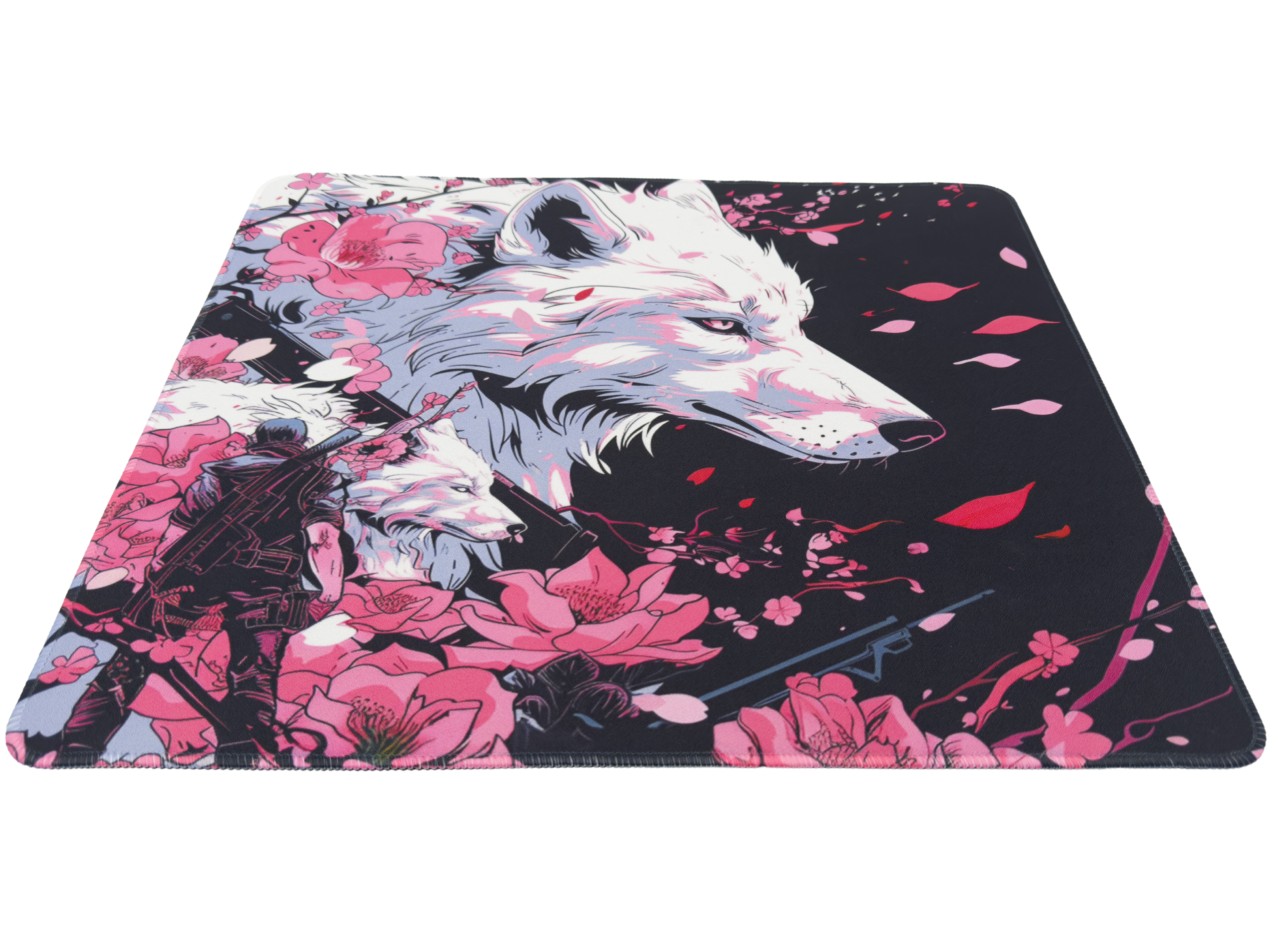 Odin Gaming x Azpect Customz Sakura Wolf Infinity v2 XL Hybrid Mousepad - 19"x16.5"