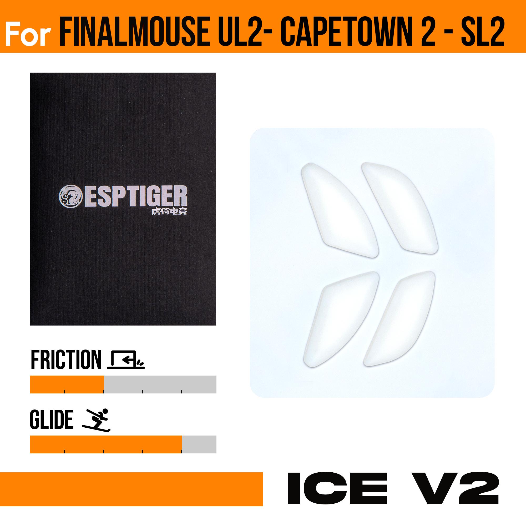 Esptiger Ice V2 Mouse Skates For FinalMouse Ultralight 2 - CapeTown 2 - Starlight 2