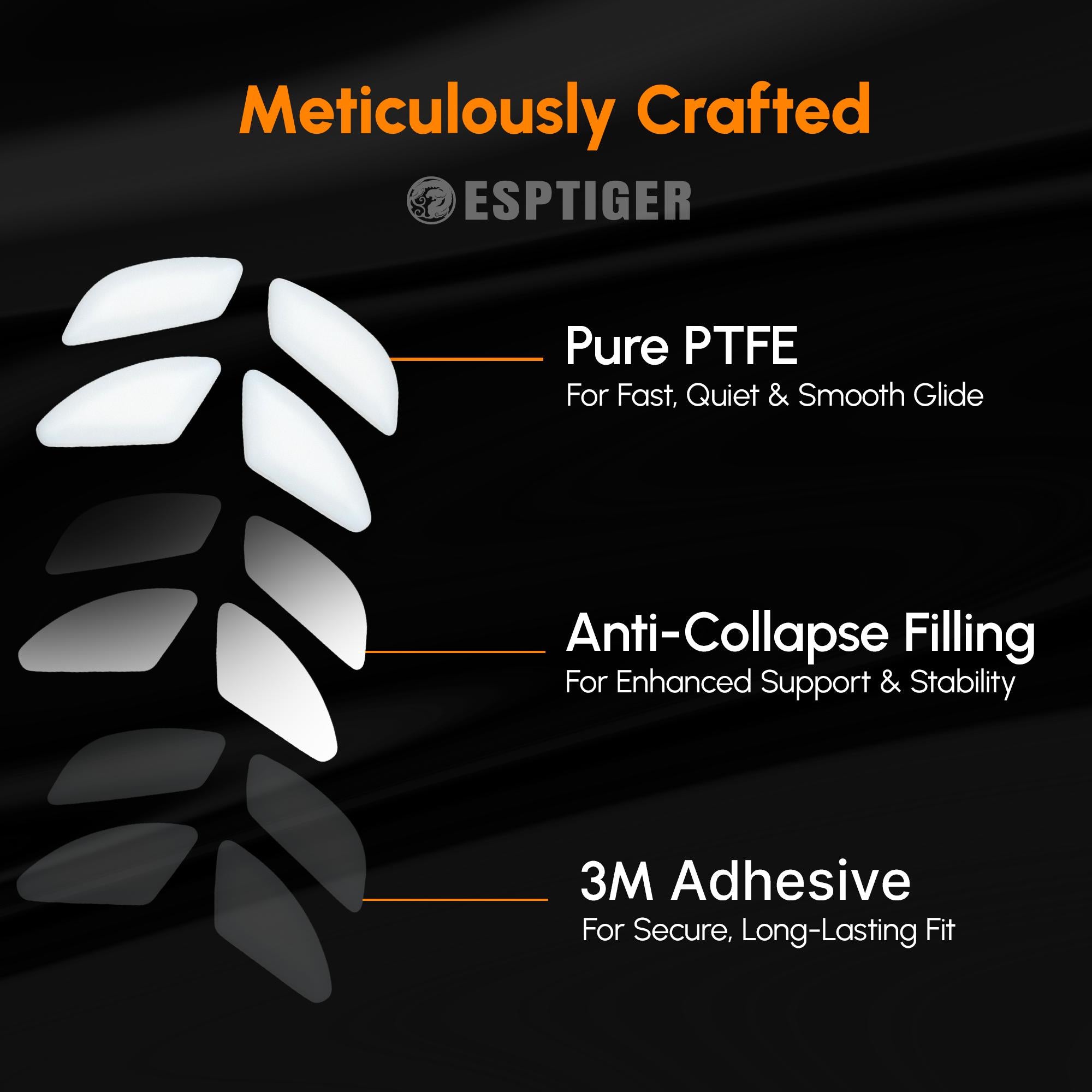 Esptiger Ice V2 Mouse Skates For FinalMouse Ultralight 2 - CapeTown 2 - Starlight 2