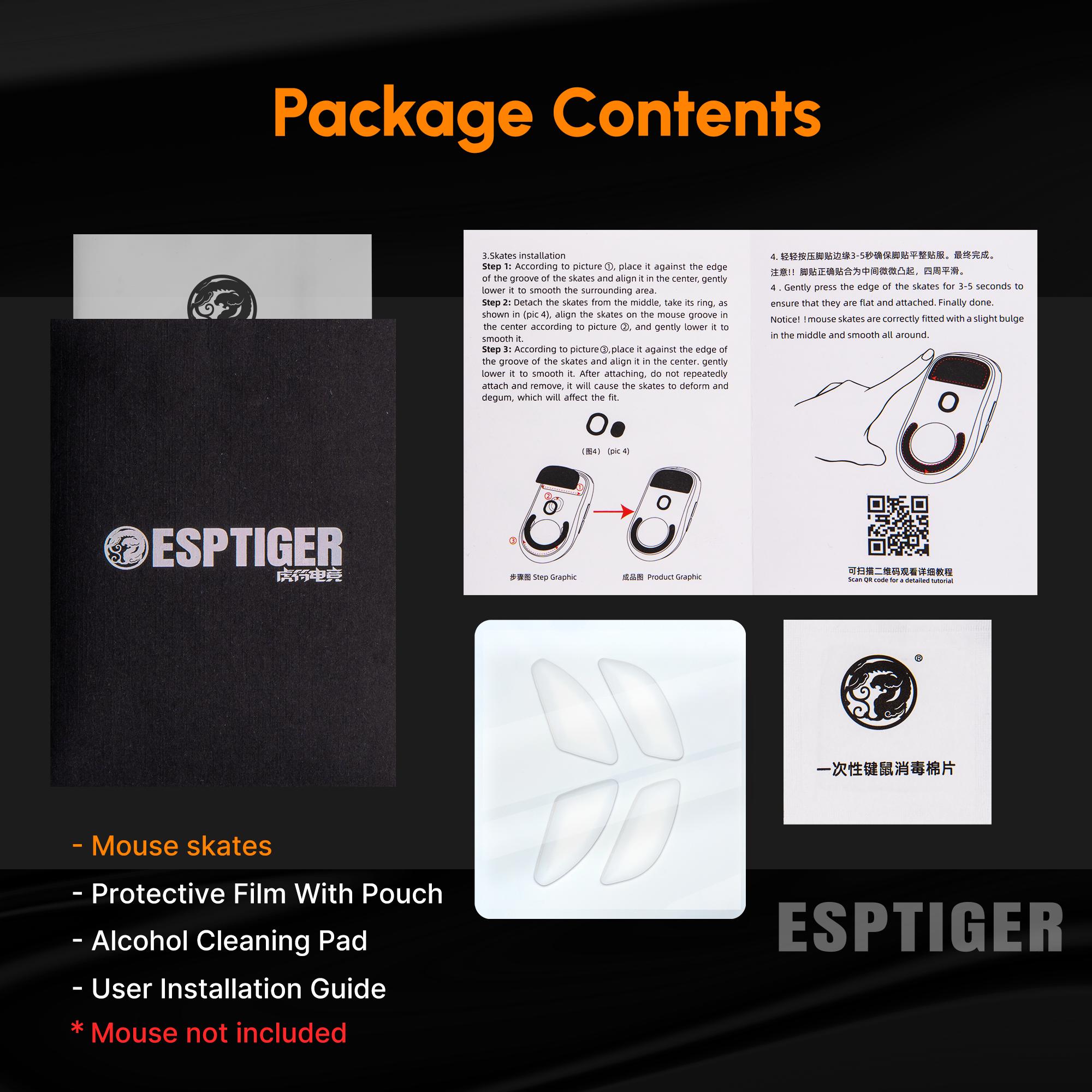 Esptiger Ice V2 Mouse Skates For FinalMouse Ultralight 2 - CapeTown 2 - Starlight 2