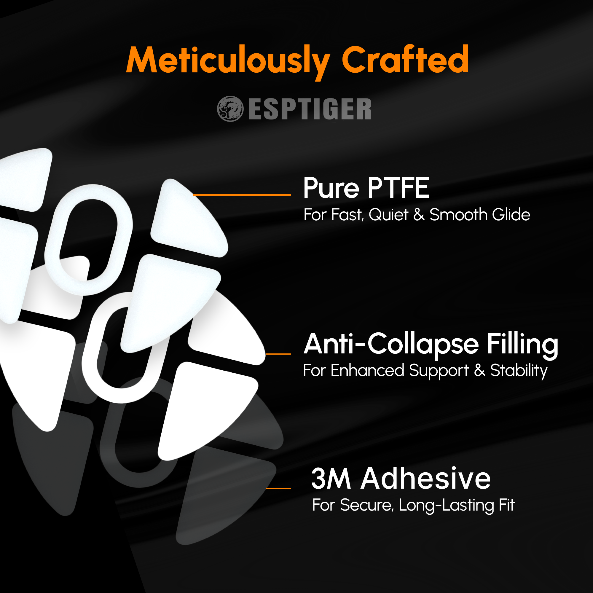 Esptiger ICE V2 Mouse Skates For ATK FIERCE X