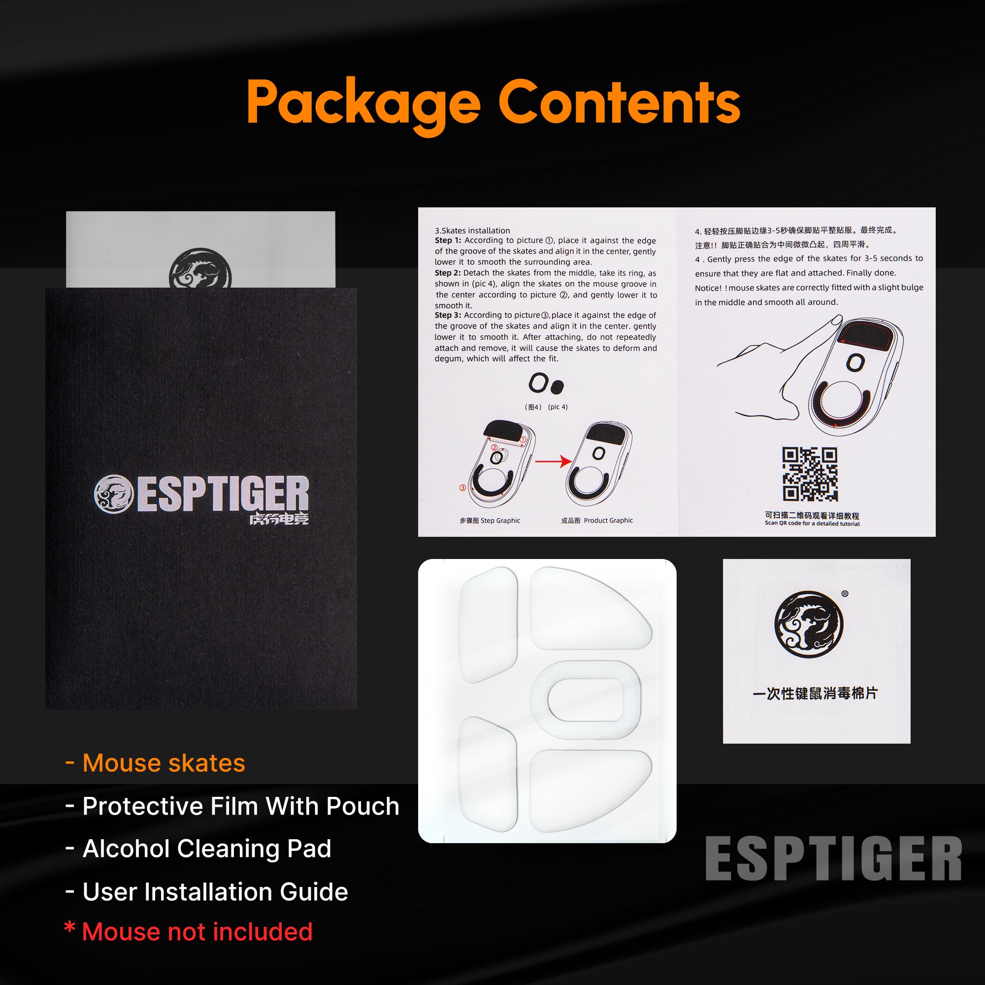 Esptiger ICE V2 Mouse Skates for  ATK X1 (PRO/PRO MAX/Ultra) Series