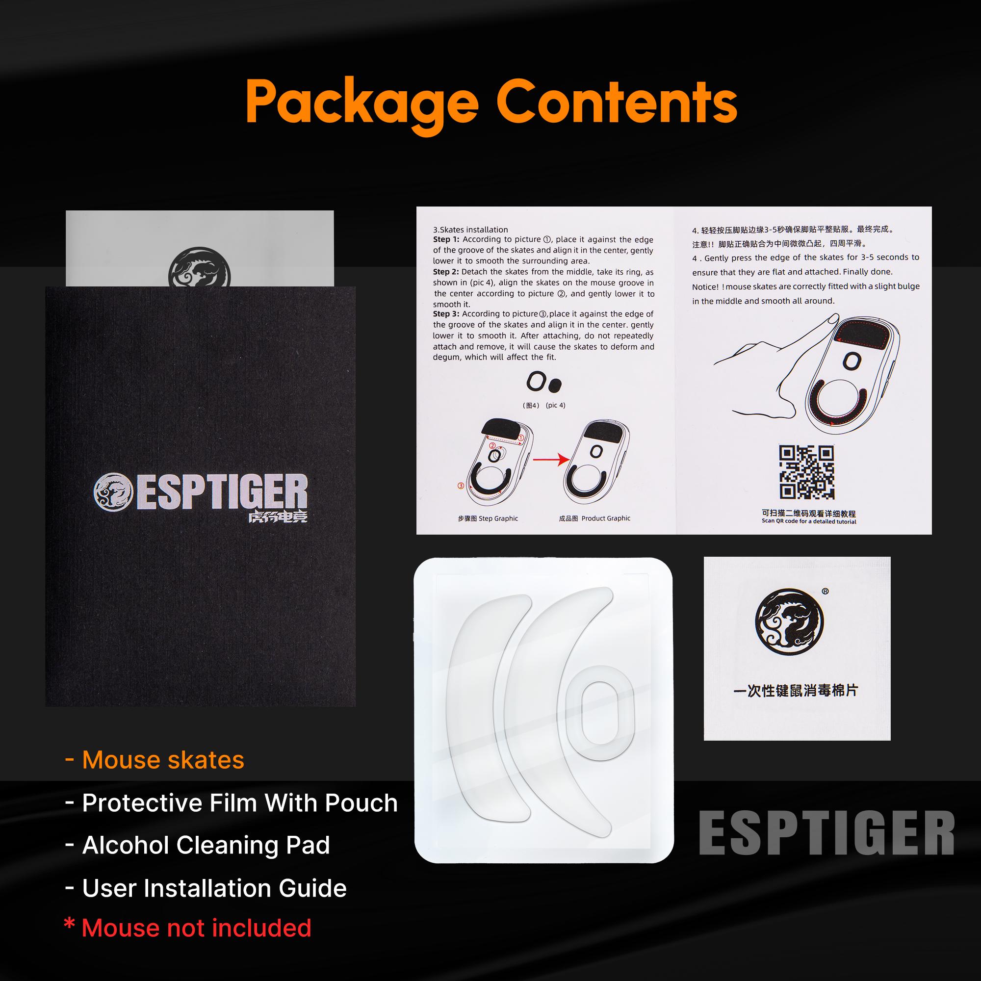 Esptiger ICE V2 Mouse Skates for  ATK  Z1 Series