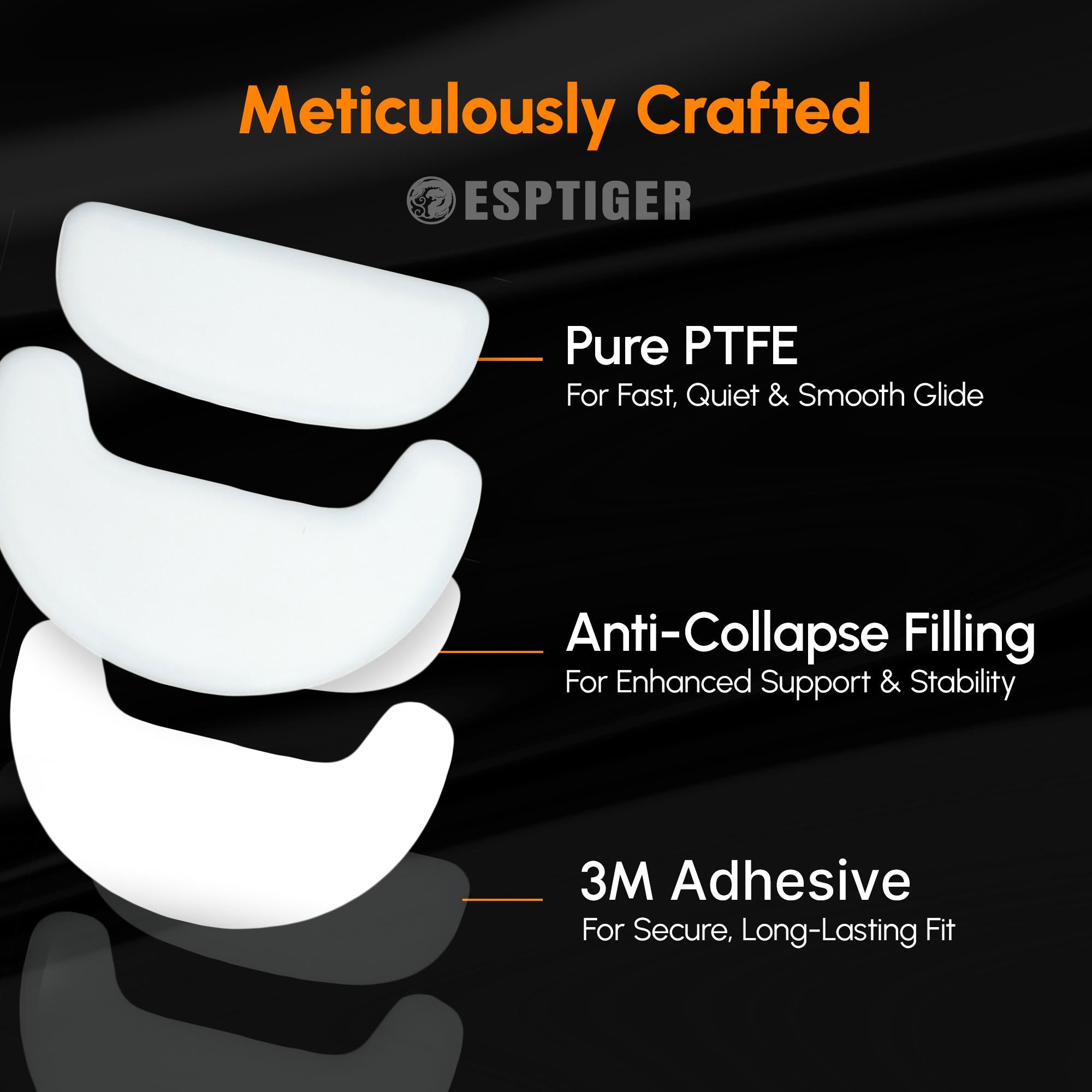 Esptiger ICE V2 Mouse Skates For Endgame Gear OP1WE/4K/8K/RGB