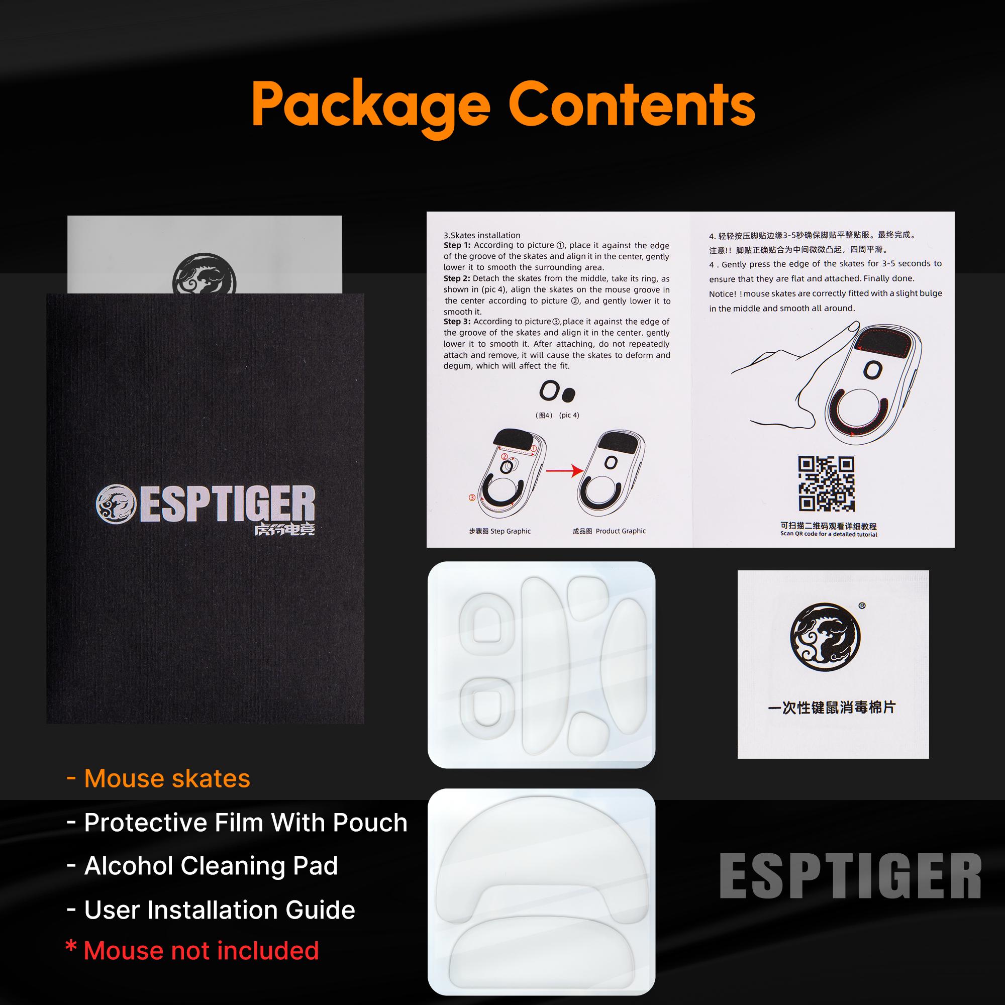 Esptiger ICE V2 Mouse Skates For Endgame Gear OP1WE/4K/8K/RGB