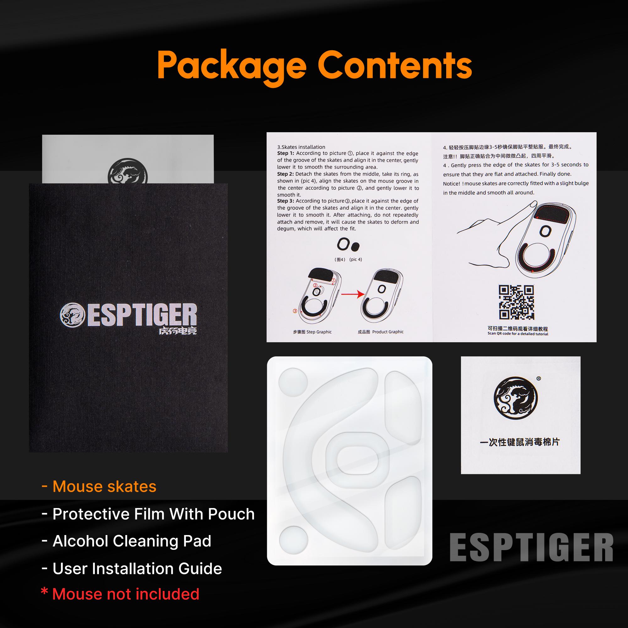 Esptiger ICE V2 Mouse Skates for Lamzu MAYA X