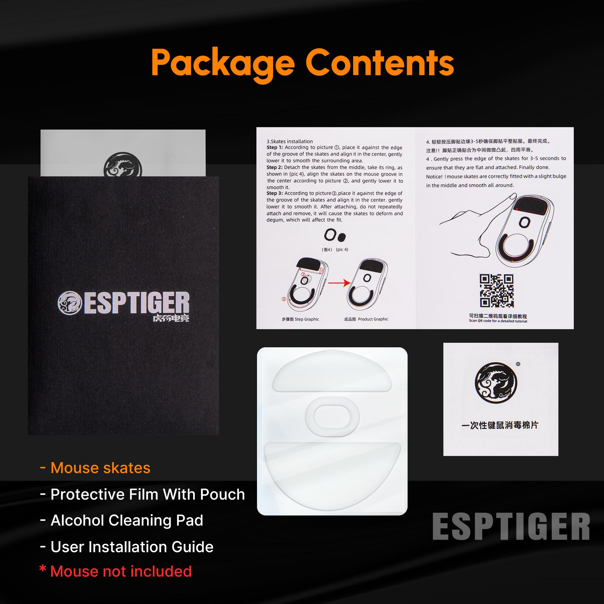 Esptiger ICE V2 Mouse Skates For Lamzu PARO