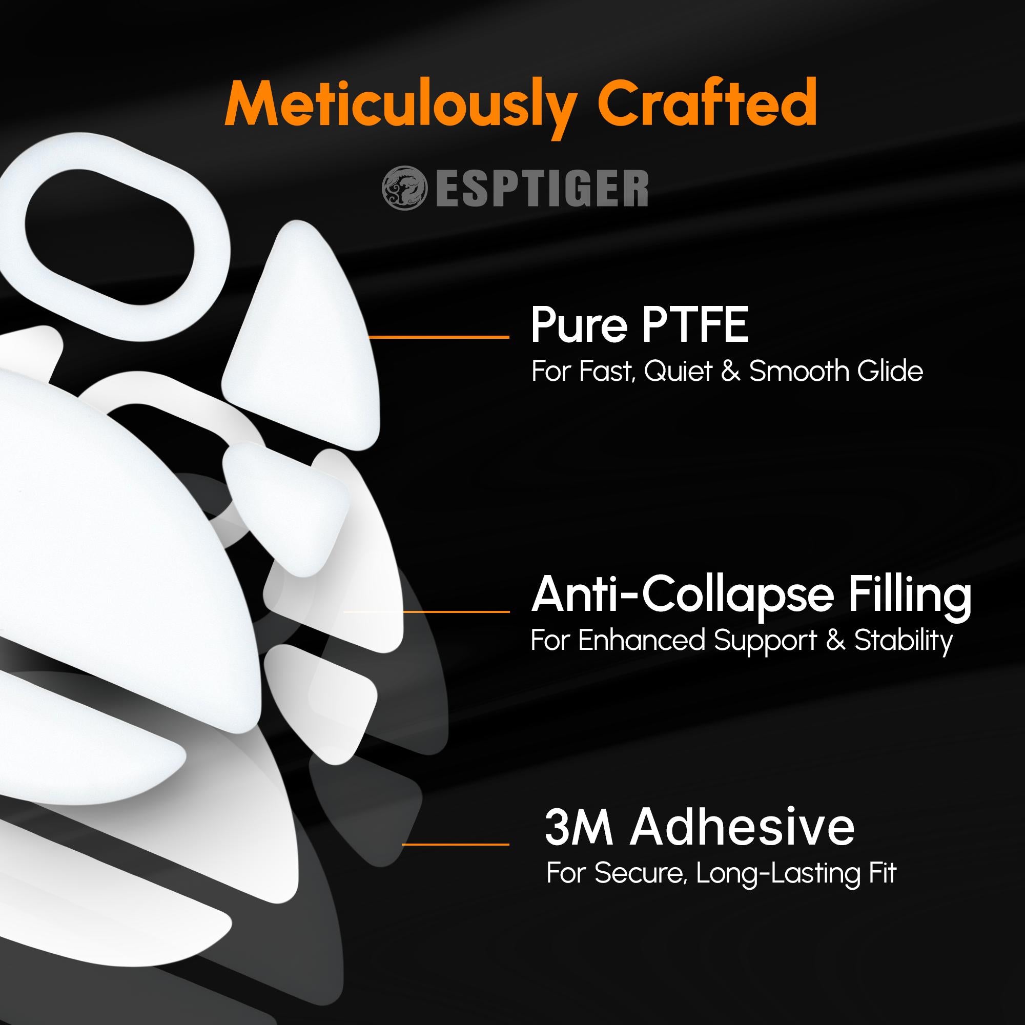 Esptiger Ice V2 Mouse Skates for Lamzu Atlantis