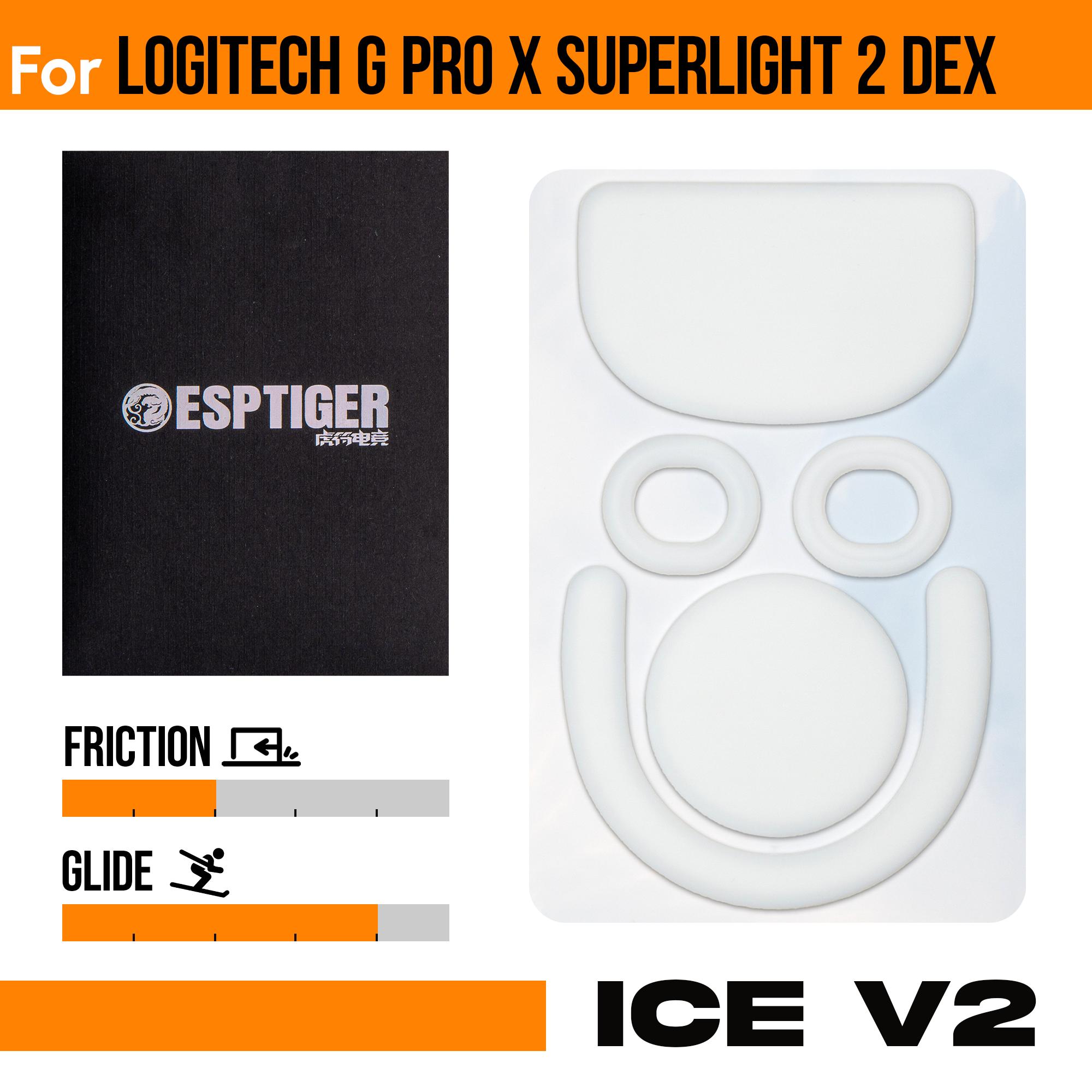 Esptiger ICE V2 Mouse Skates for Logitech G-PRO X SUPERLIGHT 2 DEX