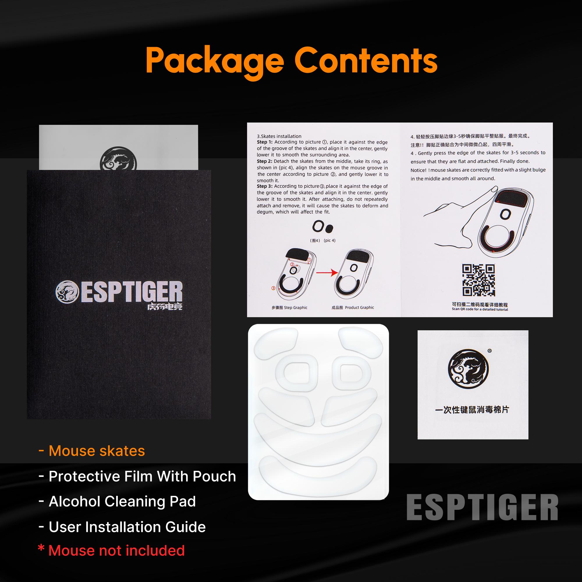 Esptiger ICE V2 Mouse Skates for Ninjutso Sora V2 | 4K