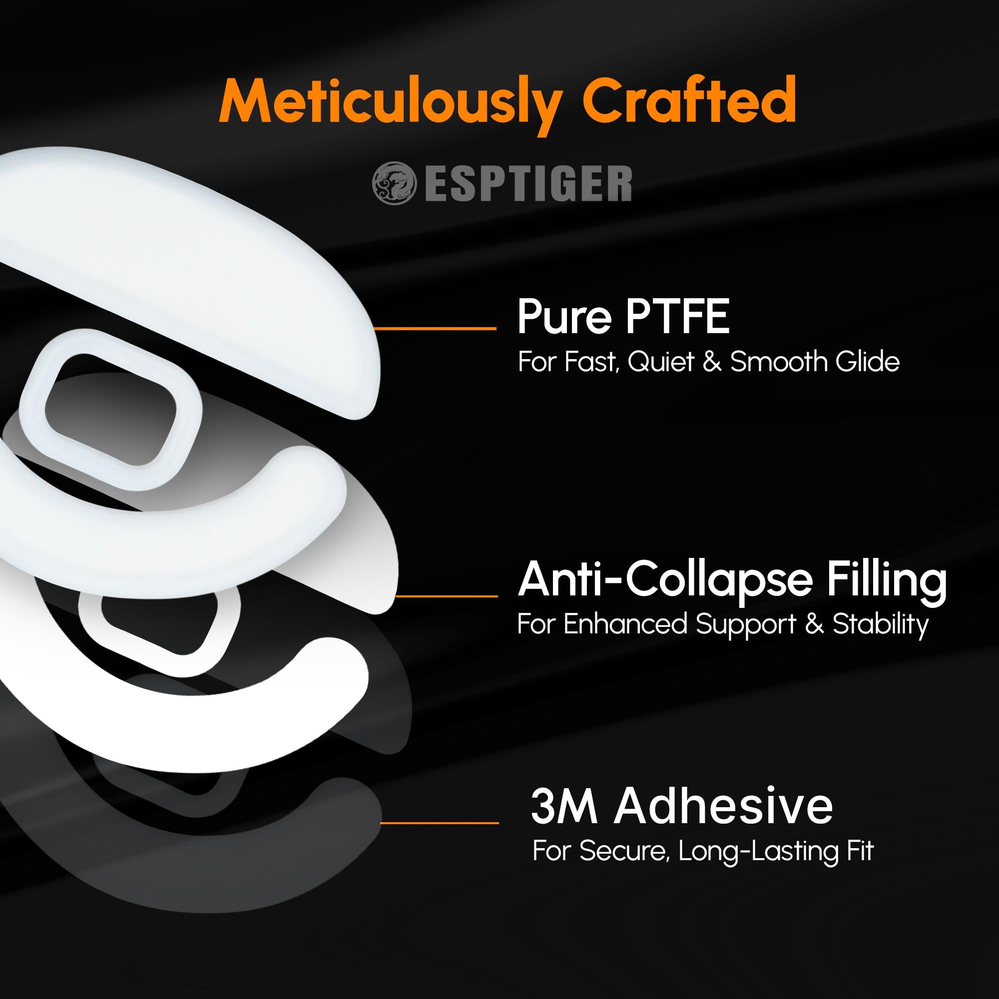 Esptiger Ice V2 Mouse Skates for Pulsar X2