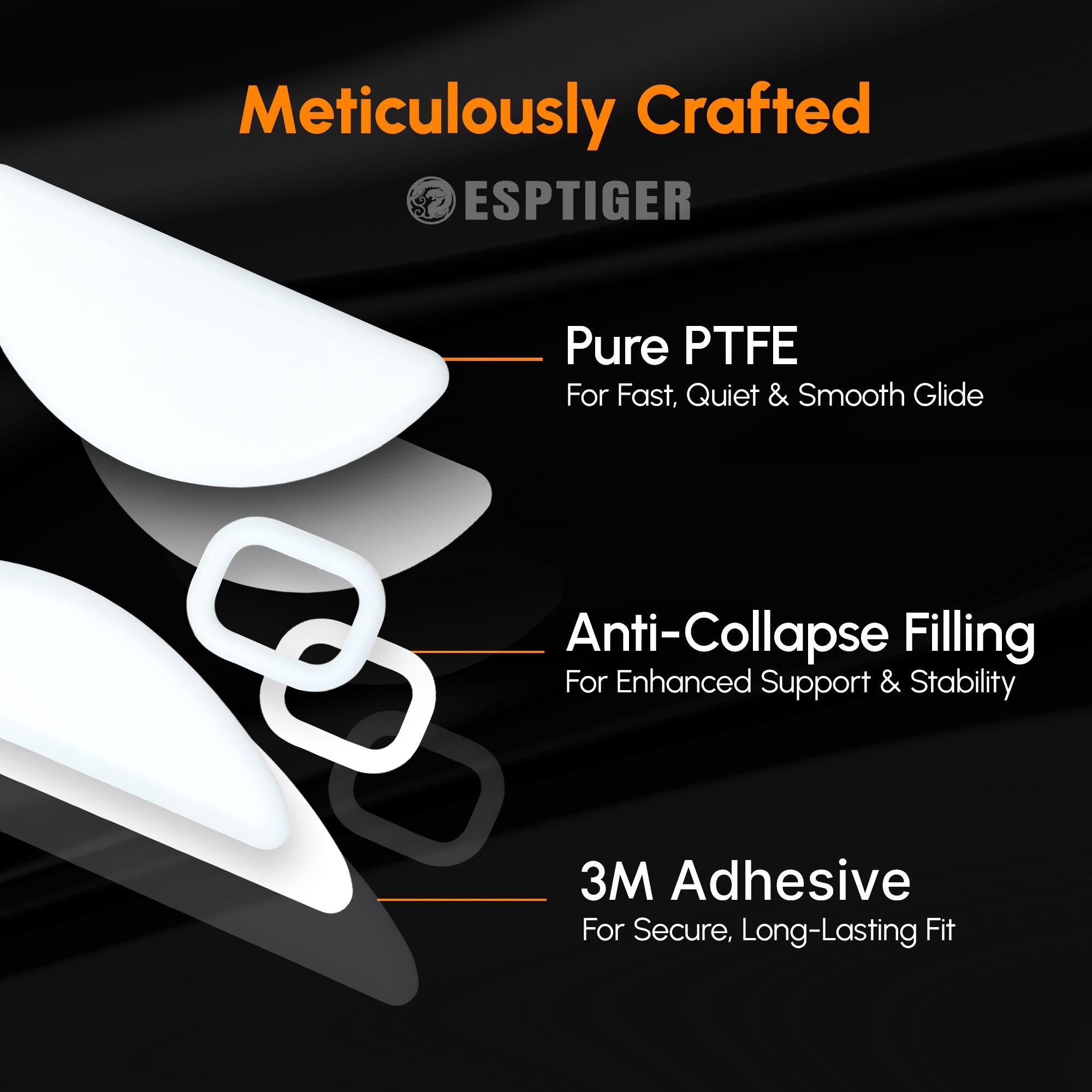 Esptiger ICE V2 Mouse Skates For Pulsar X3 / X3 Mini