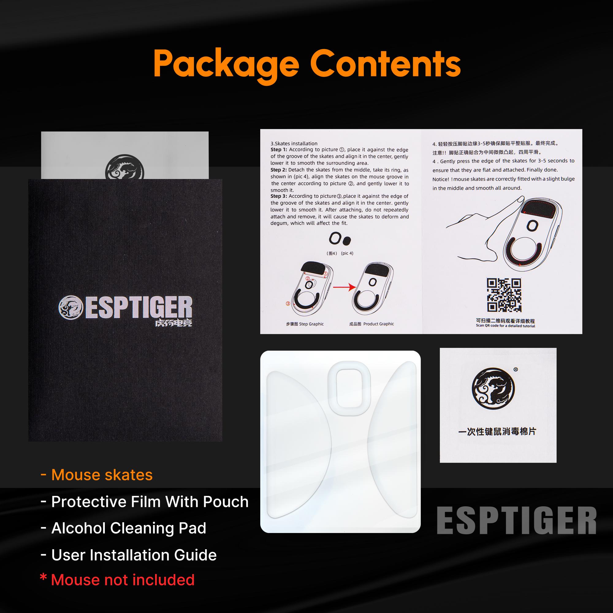 Esptiger ICE V2 Mouse Skates For Pulsar X3 / X3 Mini