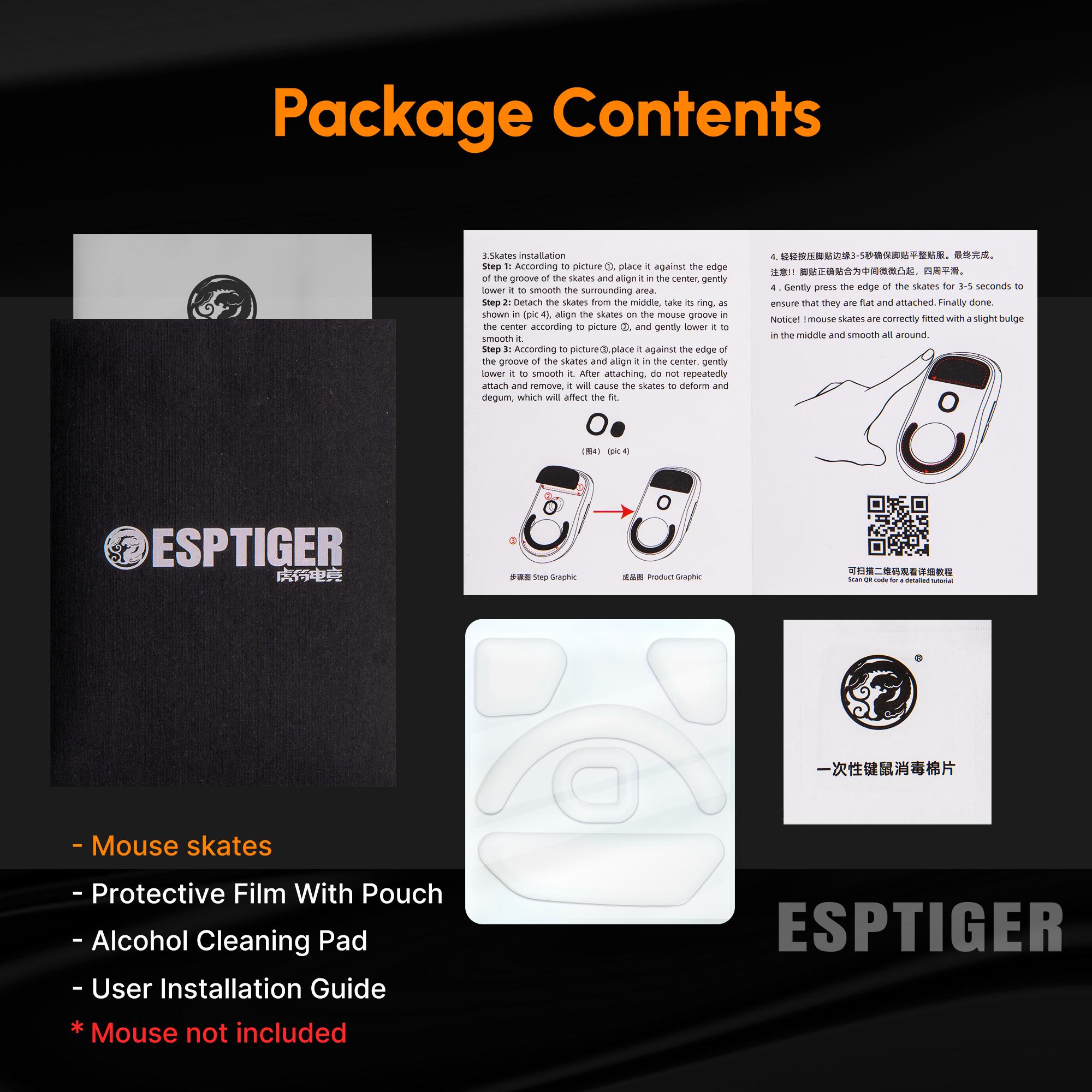 Esptiger ICE V2 Mouse Skates For Razer Basilisk V3 Pro