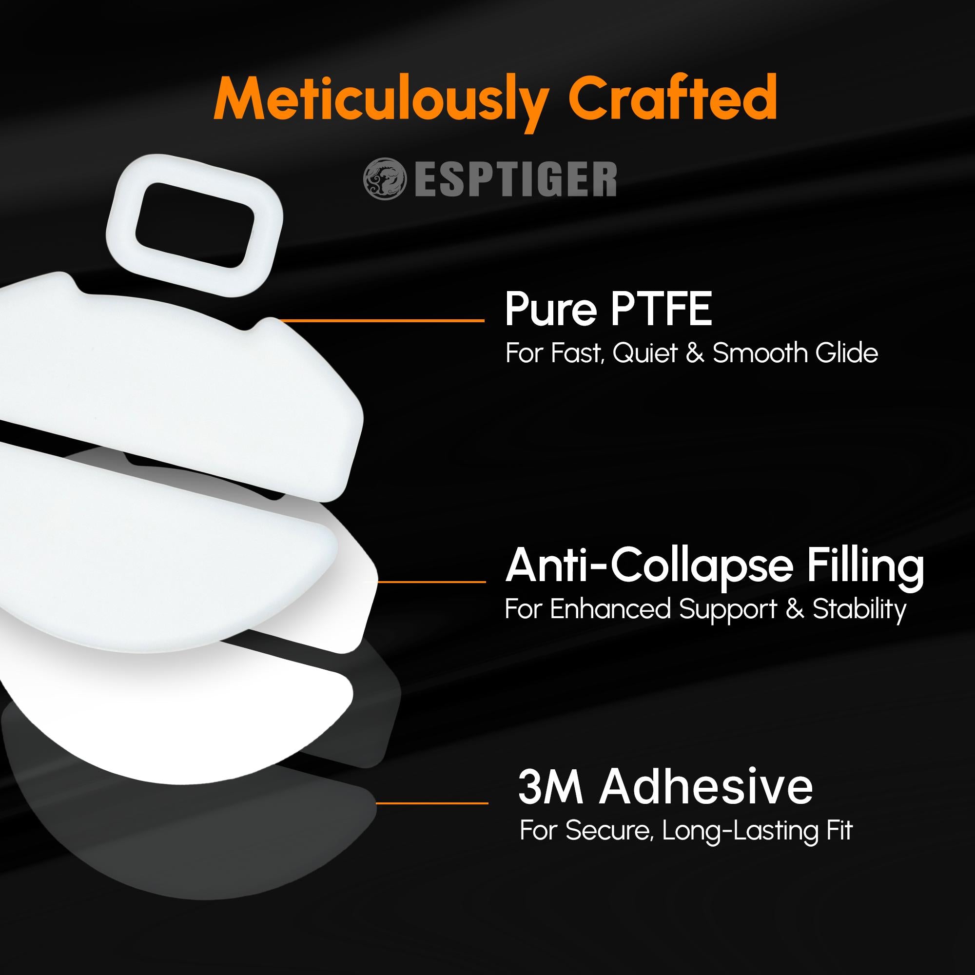 Esptiger ICE V2 Mouse Skates For Razer DeathAdder V3 HyperSpeed