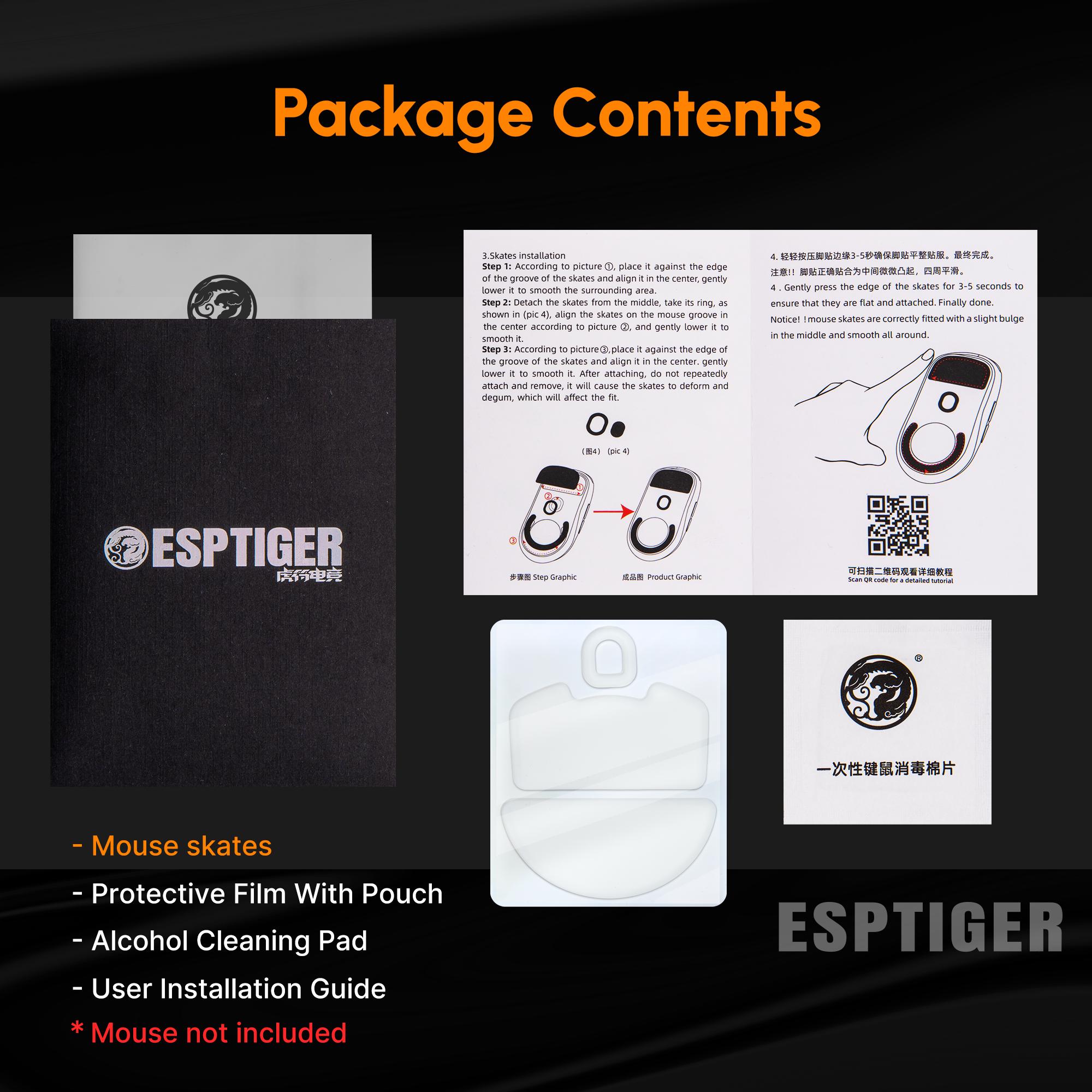 Esptiger ICE V2 Mouse Skates for Razer Viper V3 Pro