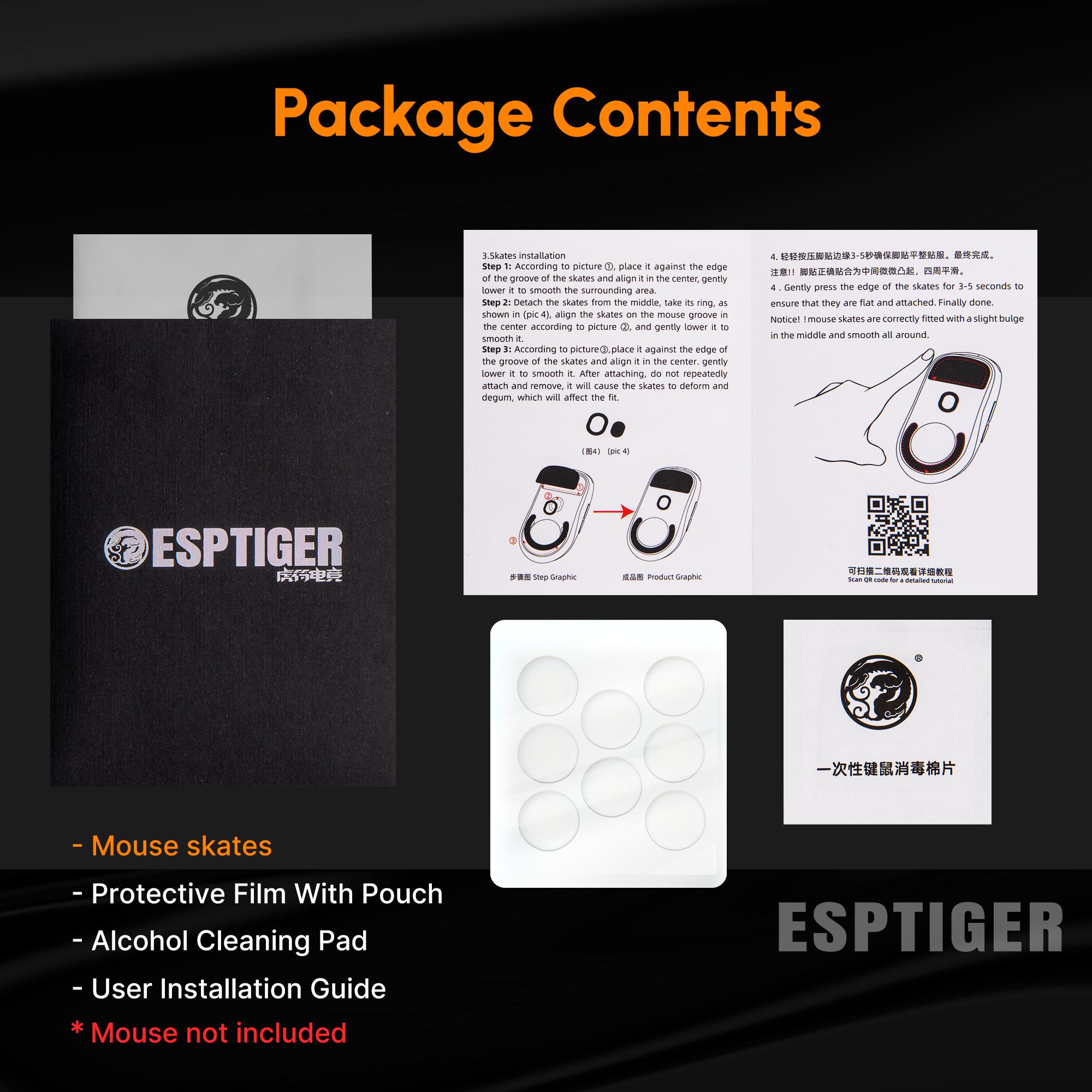 EspTiger Ice V2 Mouse Skates for SteelSeries | Aerox 3