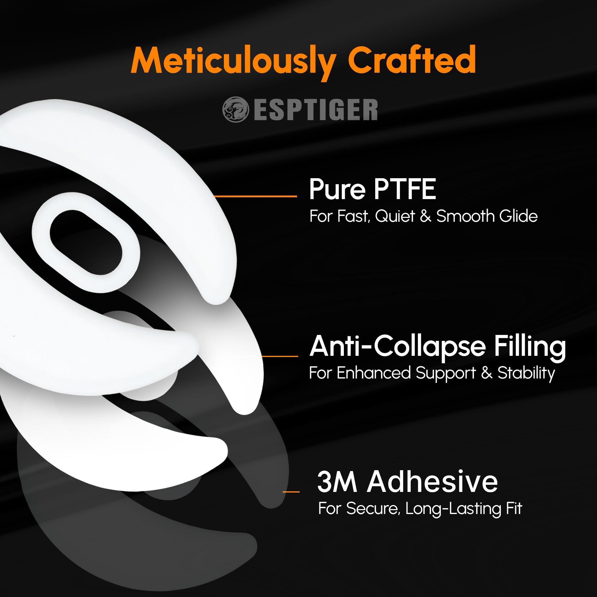 Esptiger Ice V2 Mouse Skates for VGN DragonFly F1 Series Wireless