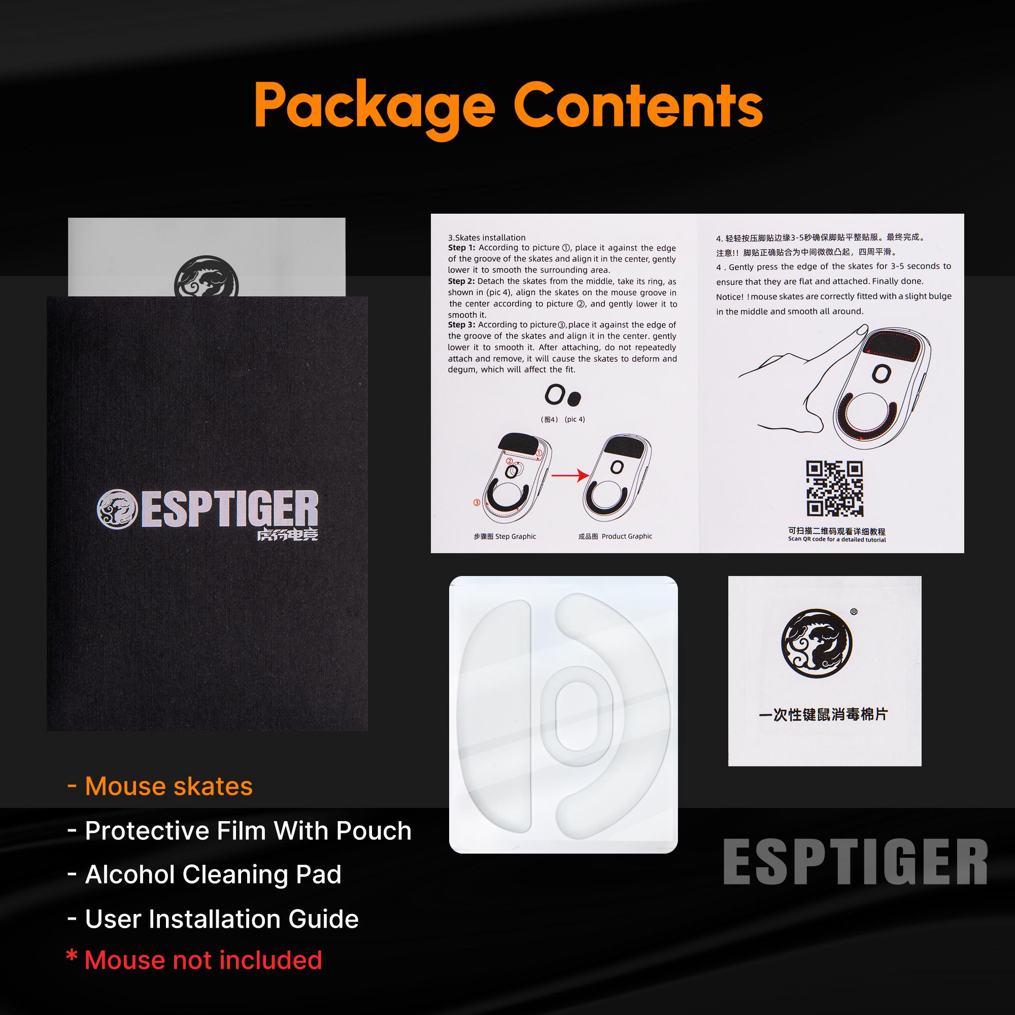 Esptiger Ice V2 Mouse Skates for VXE R1/SE/PRO/PRO Max Series