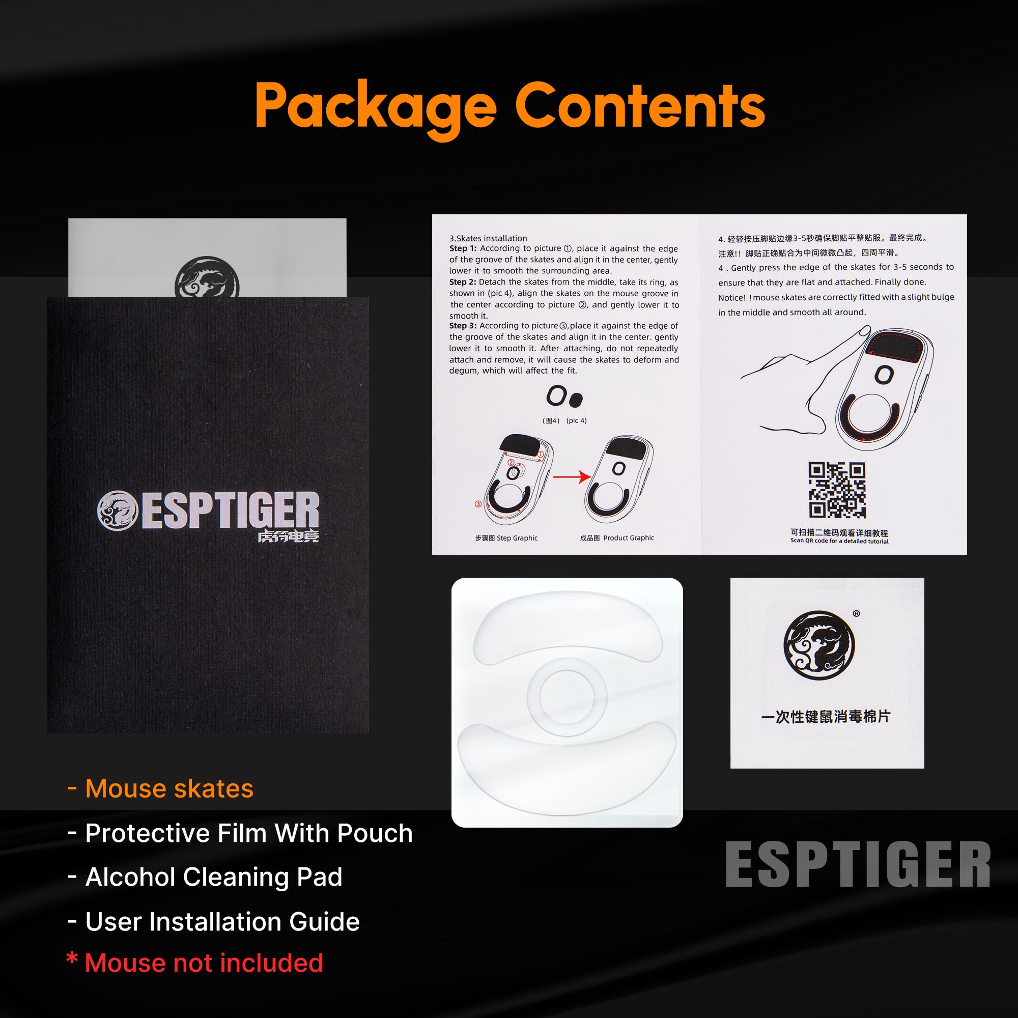 Esptiger Ice V2 Mouse Skates for VAXEE NP01S Wireless