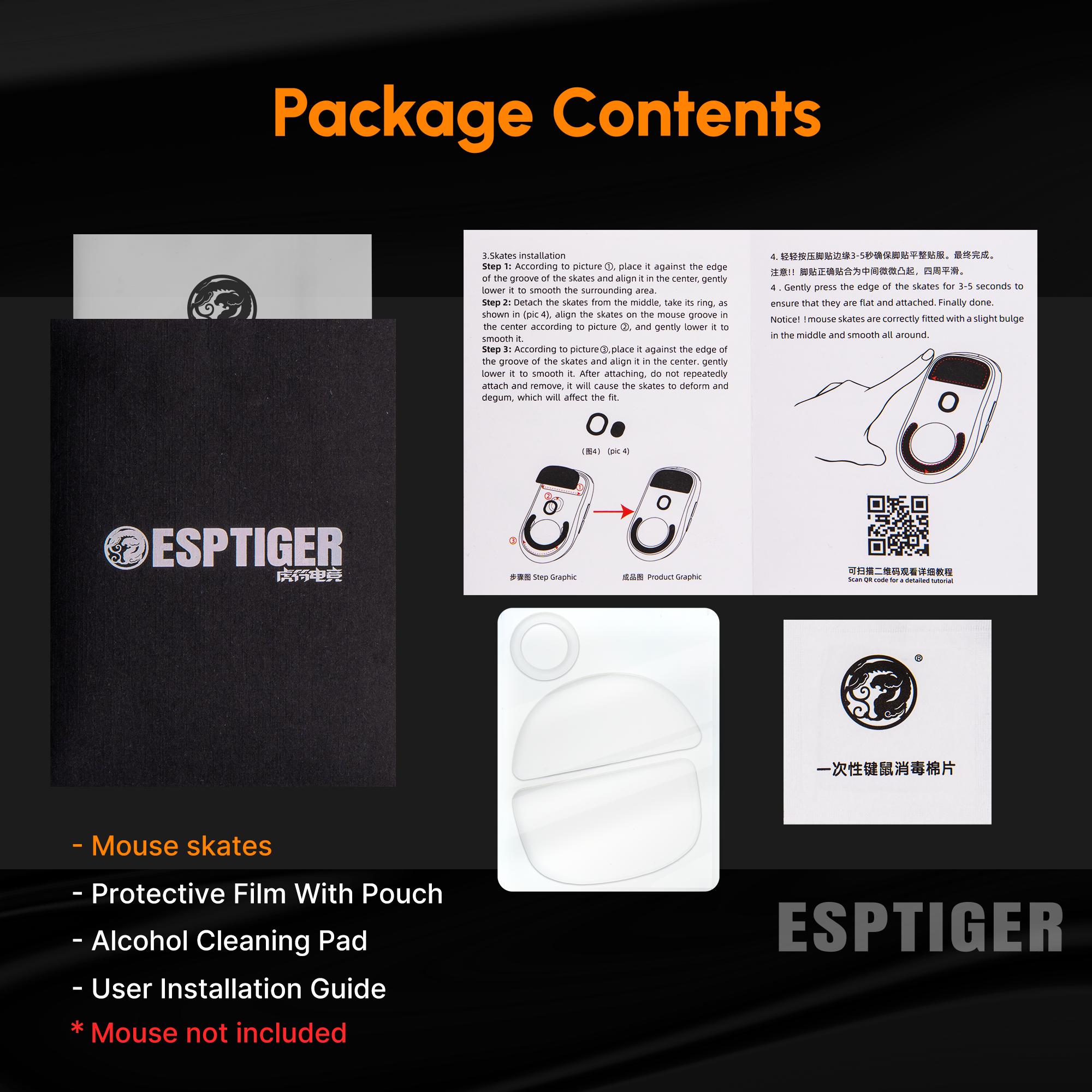 Esptiger Ice V2 Mouse Skates for VAXEE XE