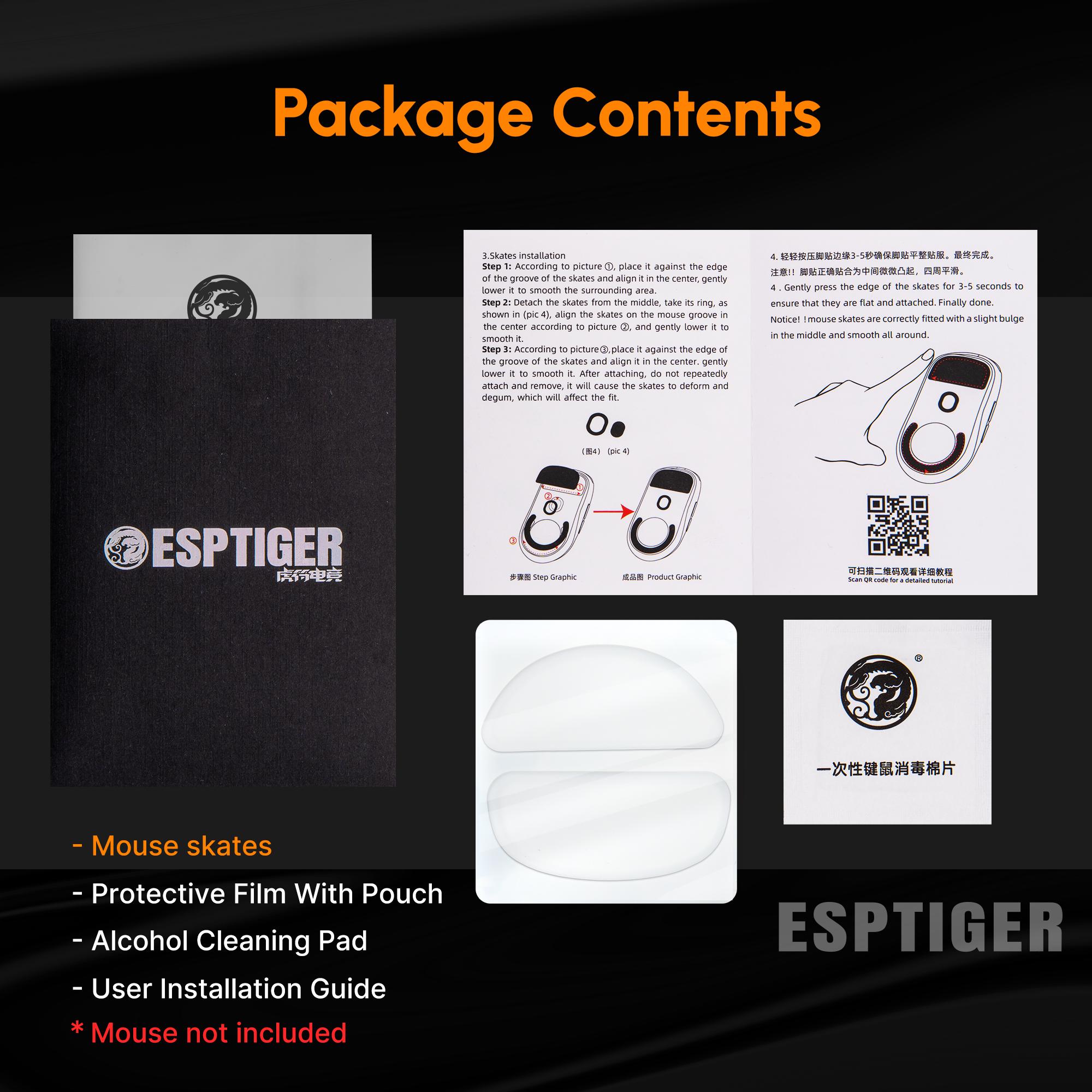 Esptiger ICE V2 Mouse Skates for  VAXEE XE-S Wireless