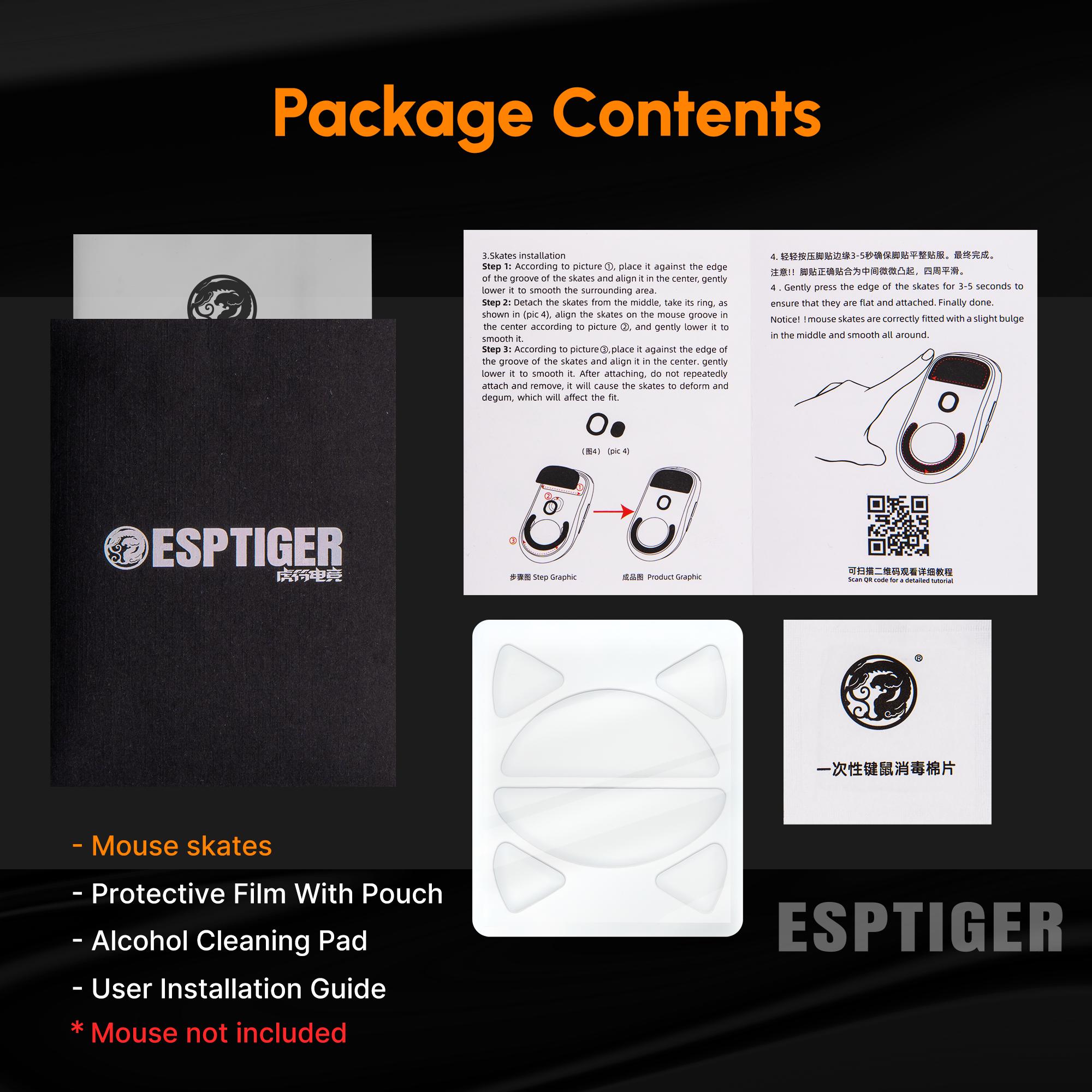 Esptiger ICE V2 Mouse Skates for WLmouse Beast x MAX