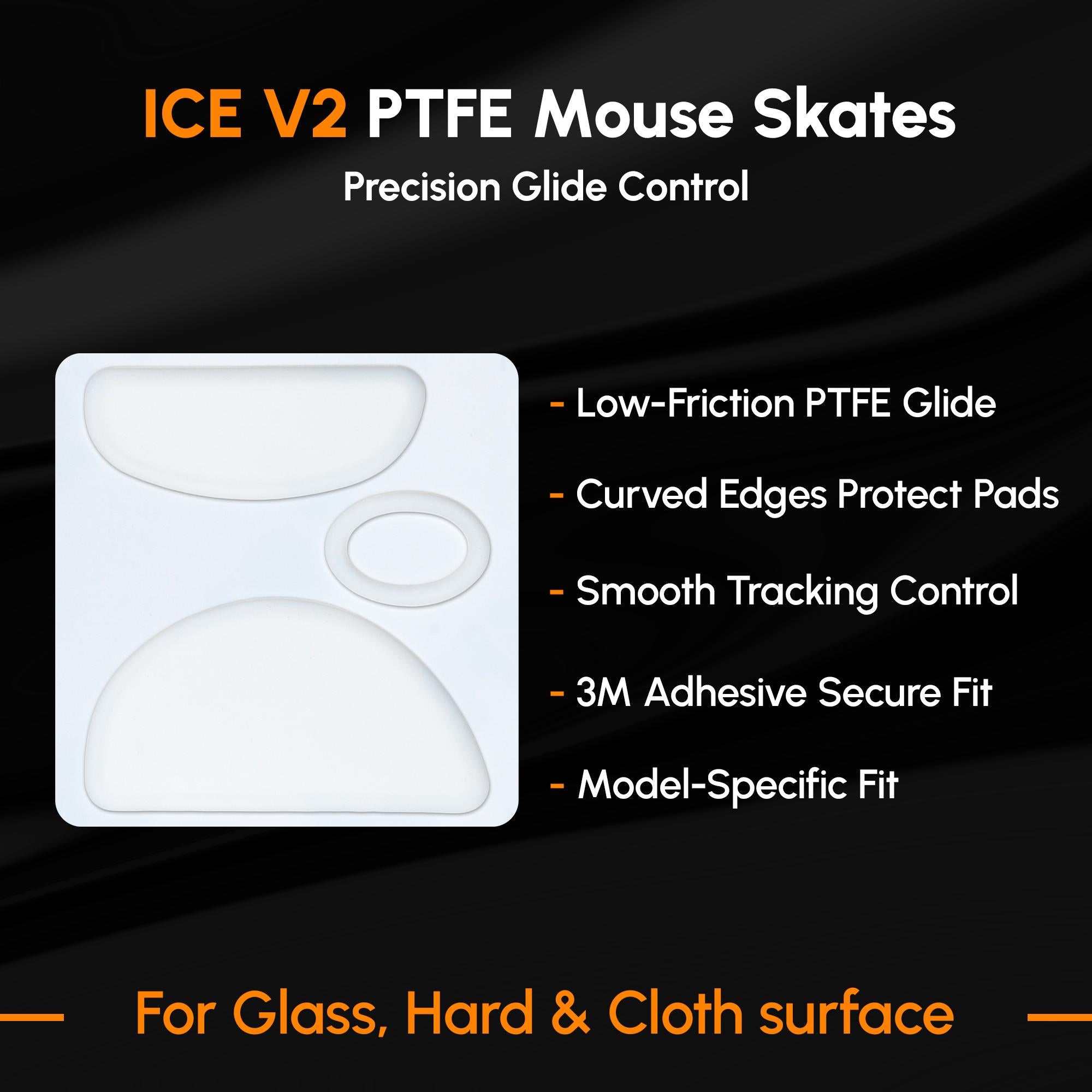 Esptiger Ice V2 Mouse Skates for ZOWIE EC-A Series (EC-1A, EC2A, DIVINA, EVO)