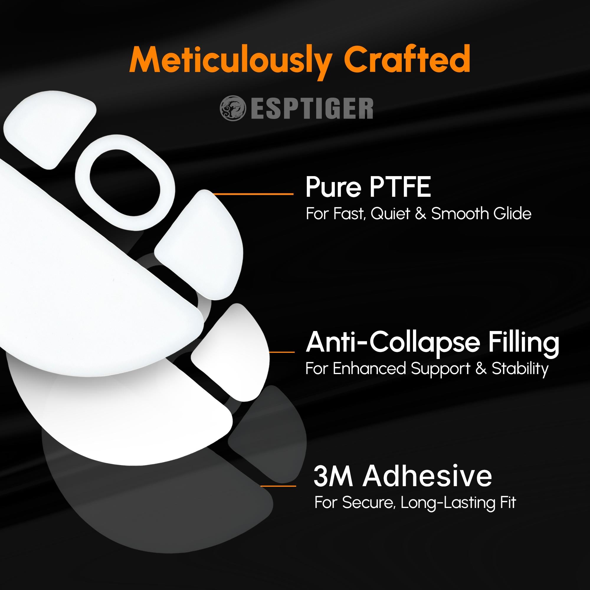 Esptiger Ice V2 Mouse Skates for ZOWIE EC-W Series