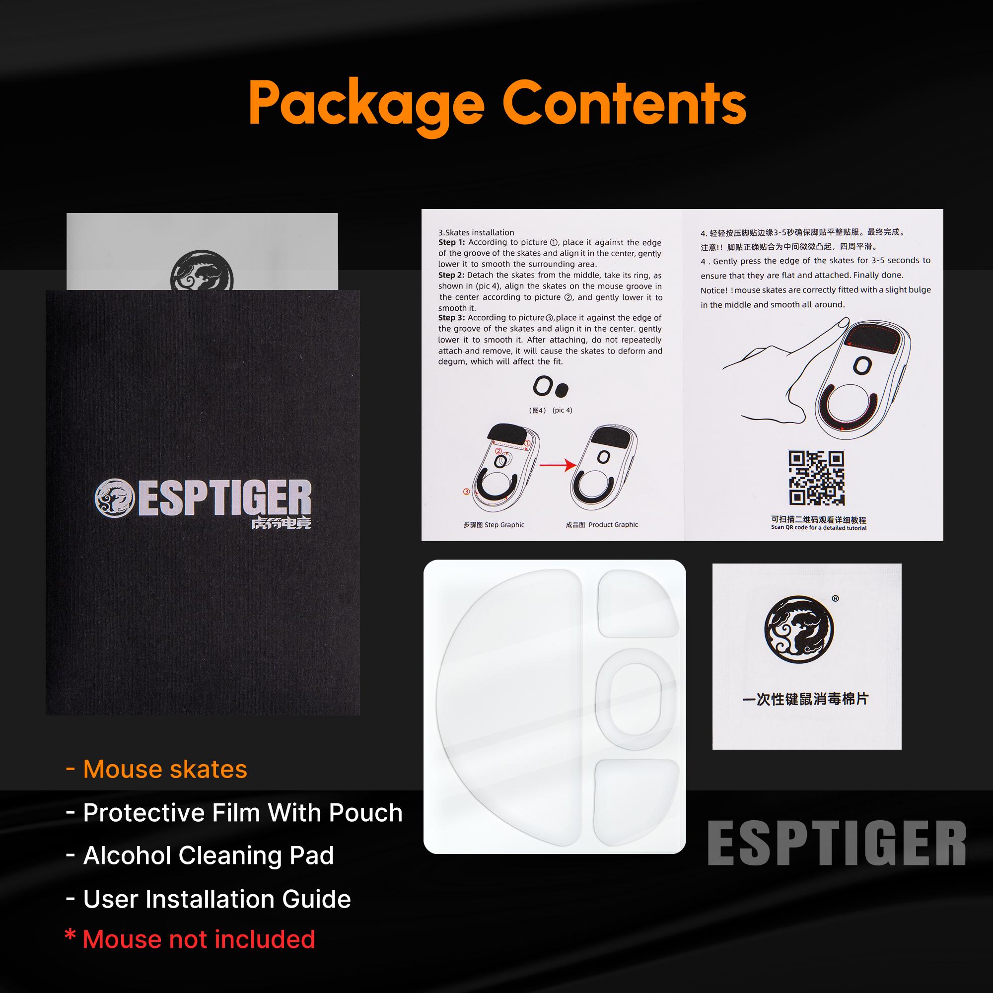 Esptiger Ice V2 Mouse Skates for ZOWIE EC-W Series