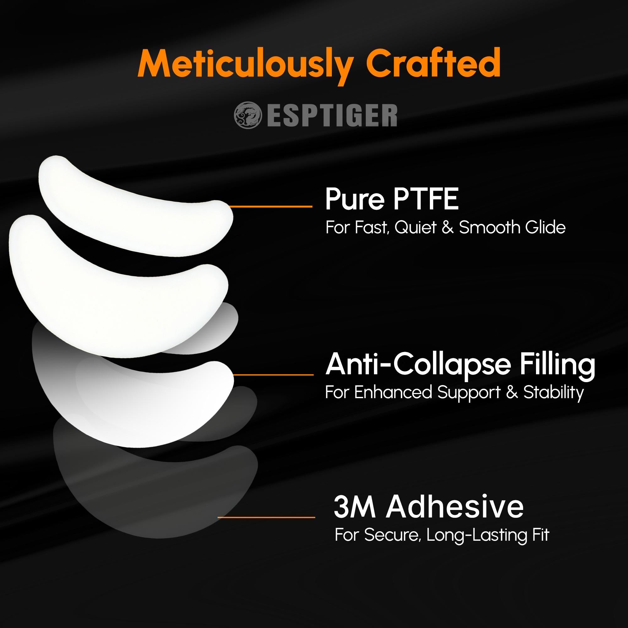 Esptiger Ice V2 Mouse Skates for ZOWIE ZA13