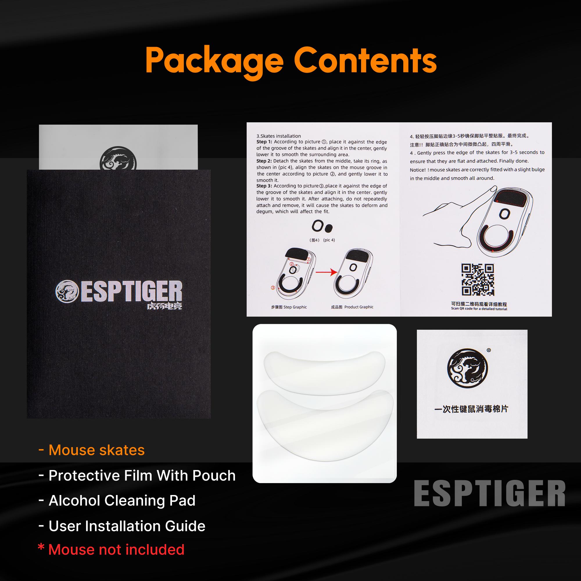 Esptiger Ice V2 Mouse Skates for ZOWIE ZA13