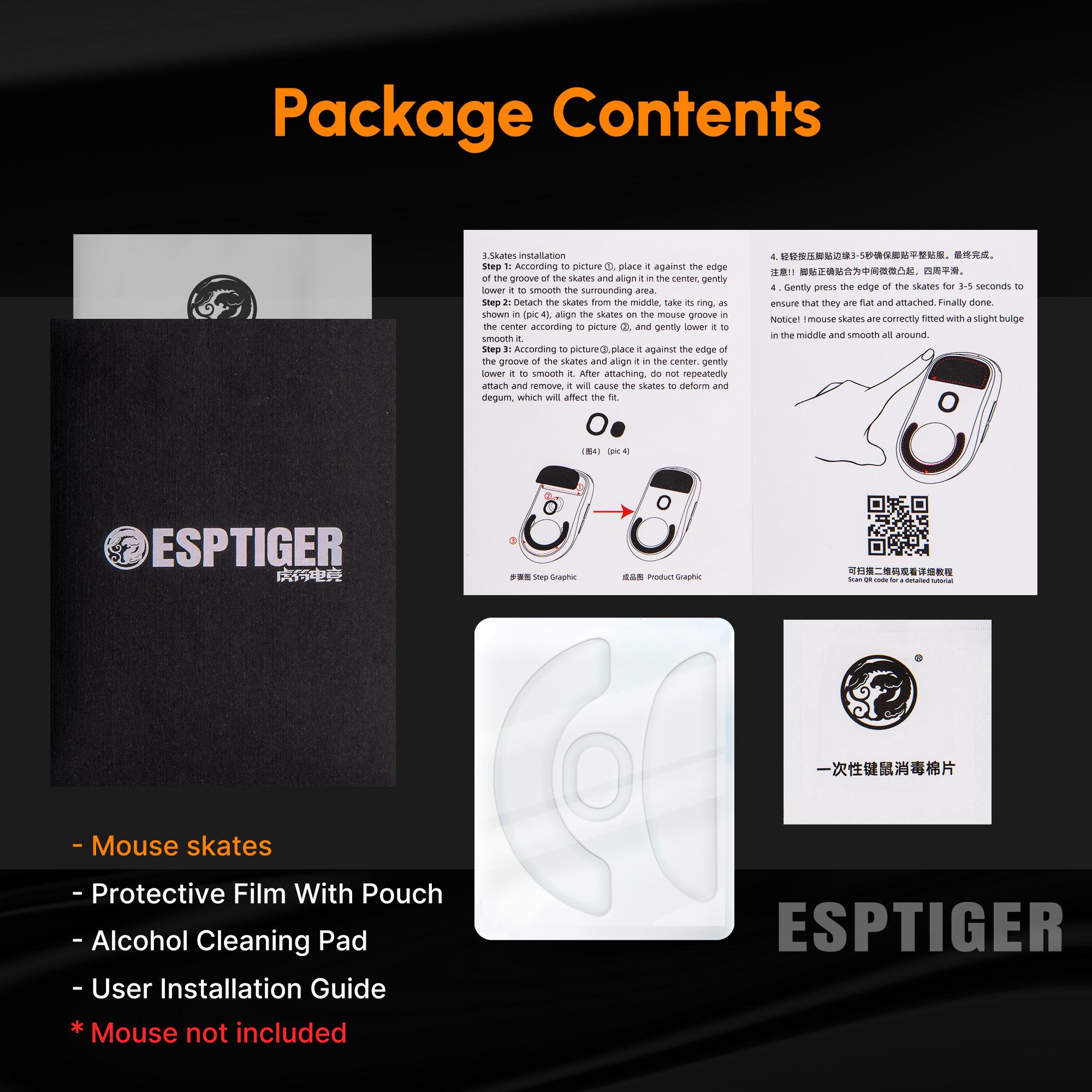 Esptiger ICE V2 Mouse Skates For Vxe MAD R