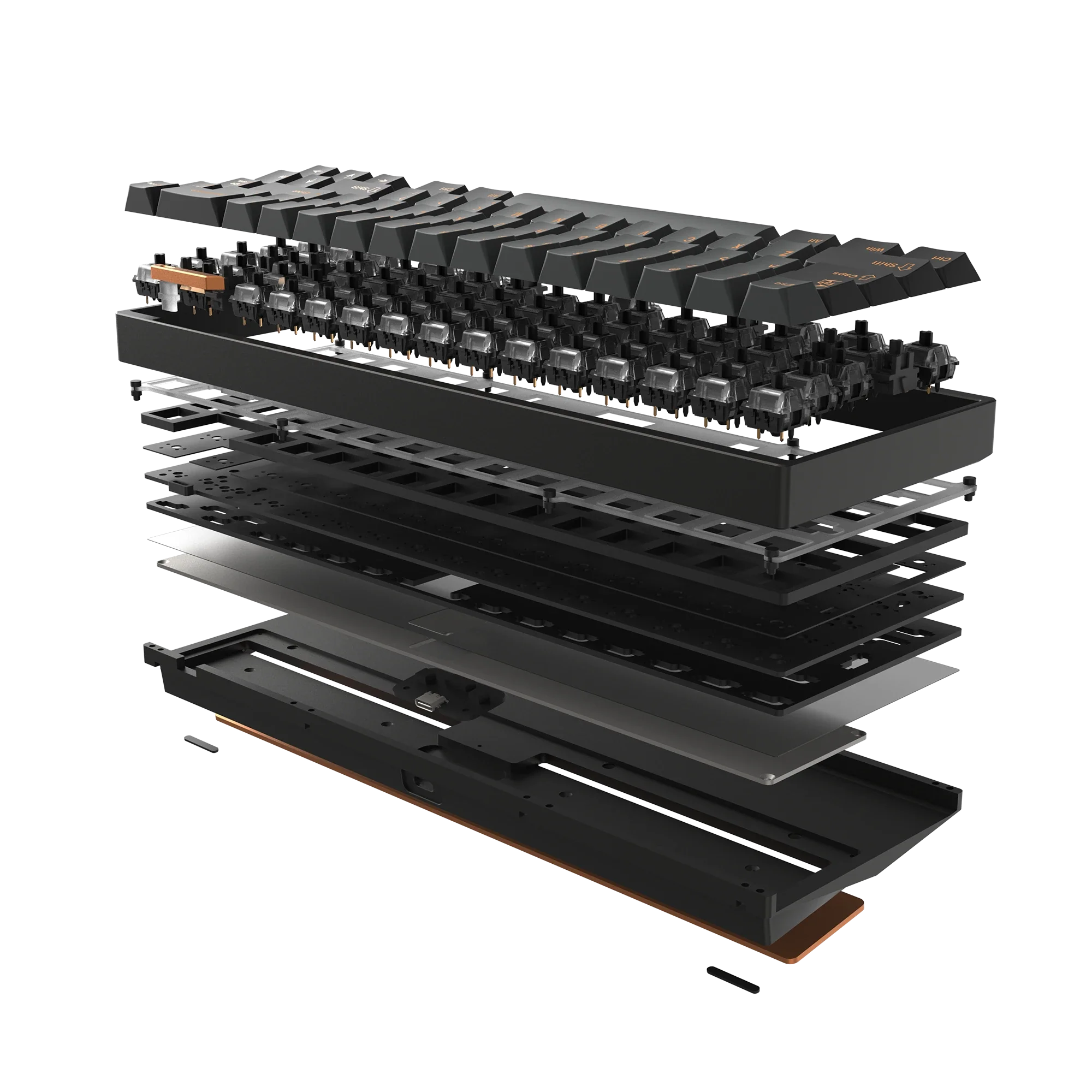 LUMINKEY65 Hot-Swappable Custom Mechanical Keyboard Ano-Black