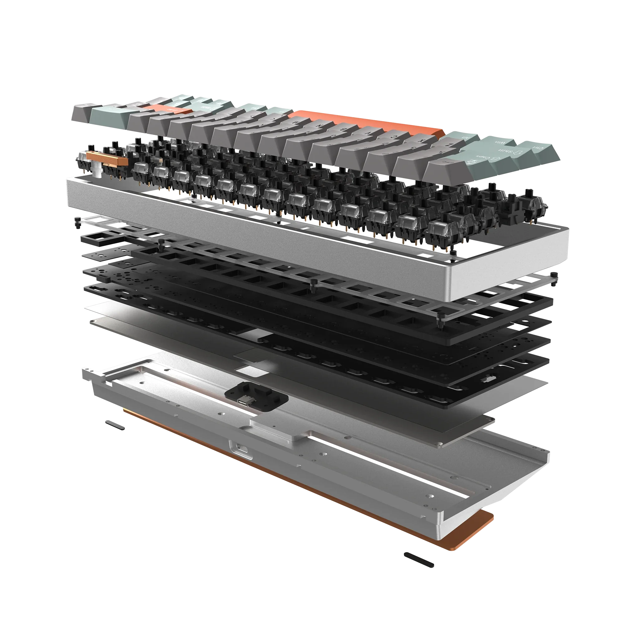 LUMINKEY65 Hot-Swappable Custom Mechanical Keyboard Ano-Silver