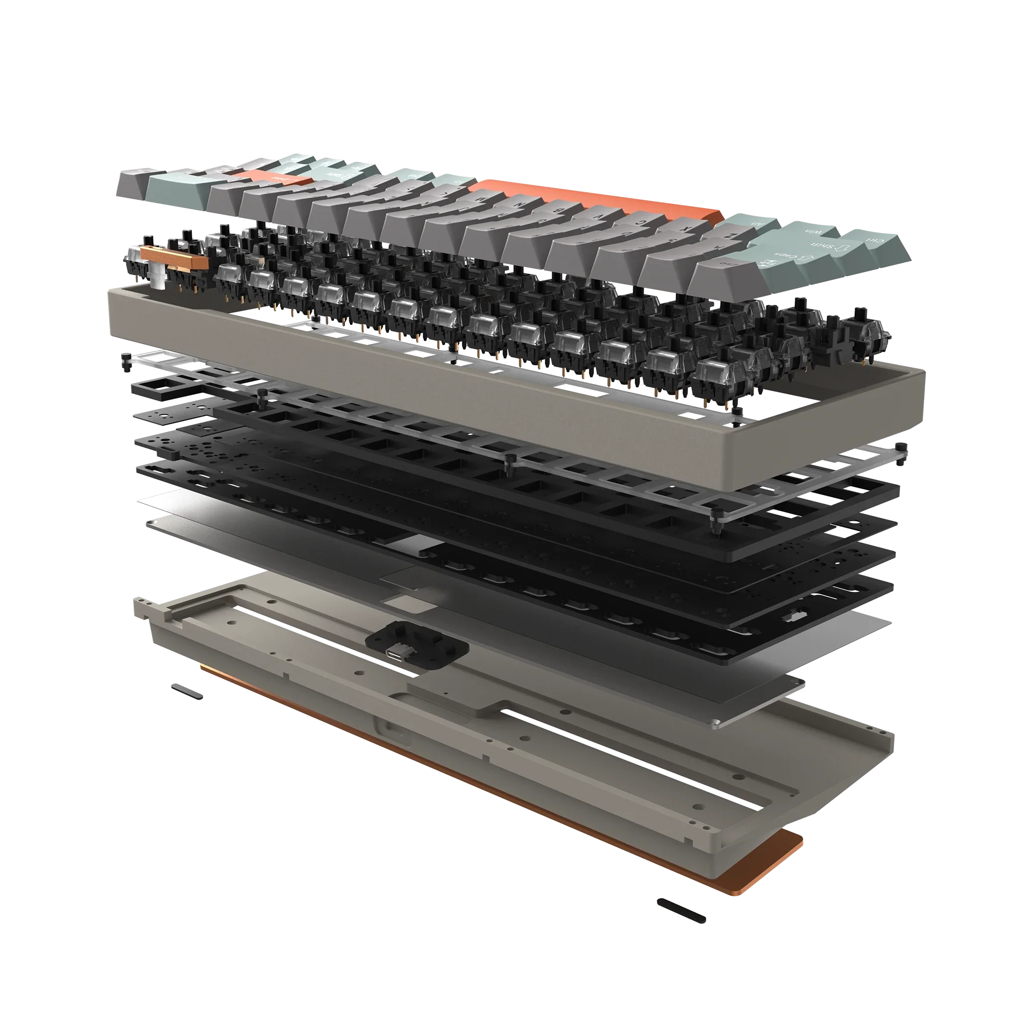 LUMINKEY65 Hot-Swappable Custom Mechanical Keyboard E-Creamy White