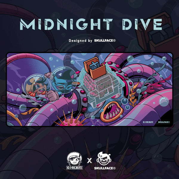 Tapis de souris Iconic Blitz x Skullface Midnight Dive Speed ​​Pro