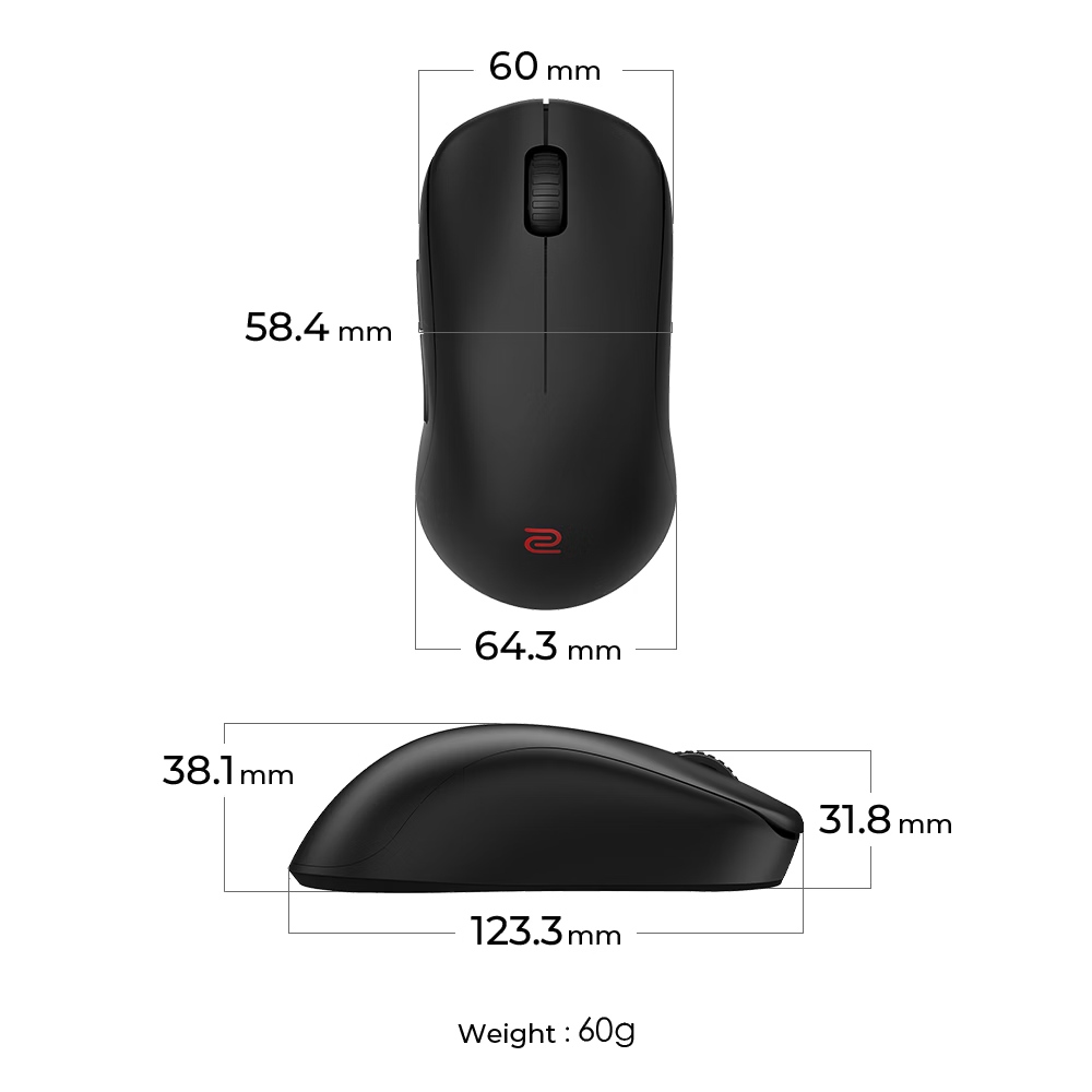 ZOWIE U2-DW 4K Wireless Mouse for Esports