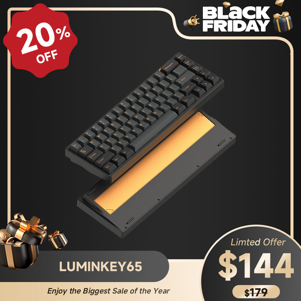 LUMINKEY65 Hot-Swappable Custom Mechanical Keyboard Ano-Black