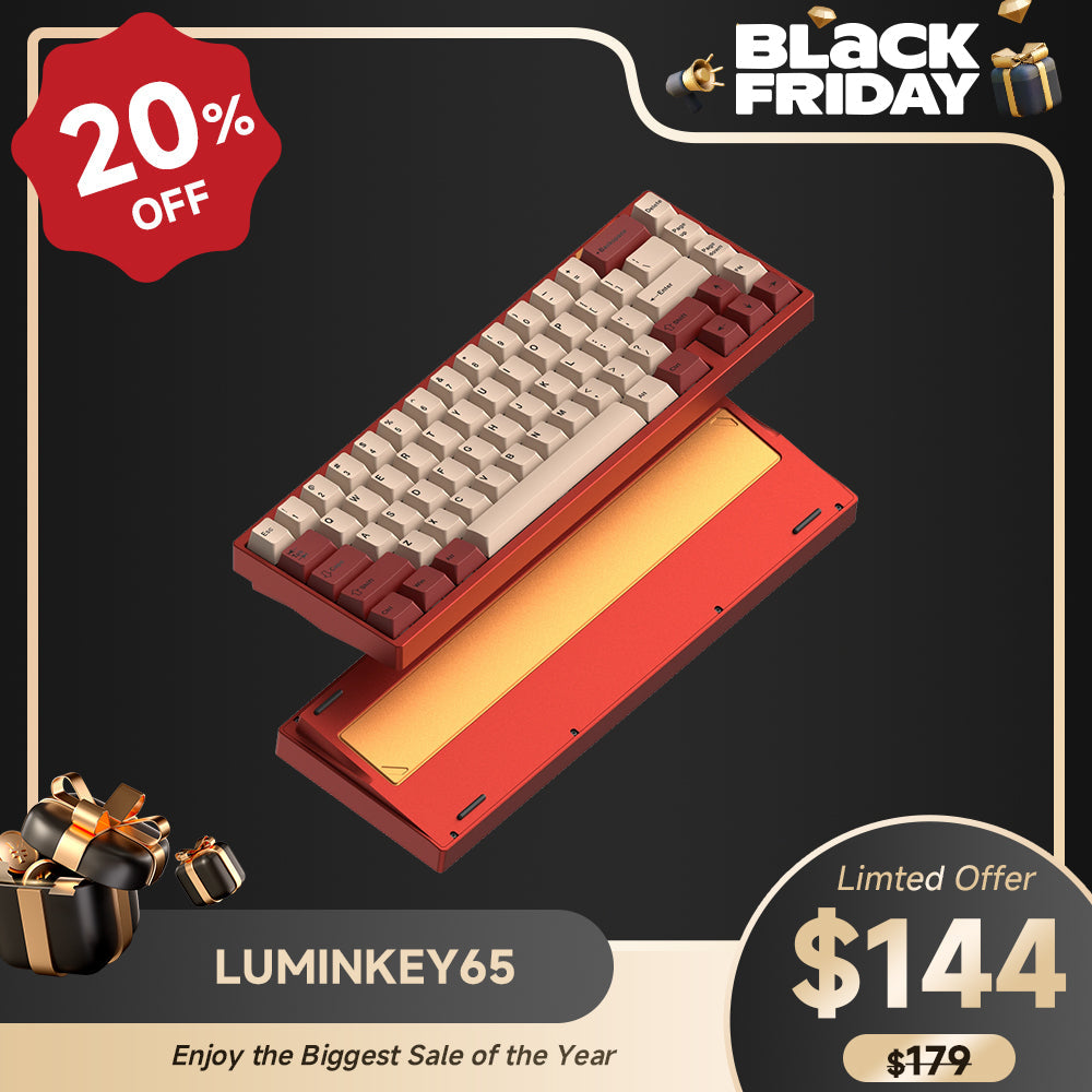 LUMINKEY65 Hot-Swappable Custom Mechanical Keyboard Ano-Red
