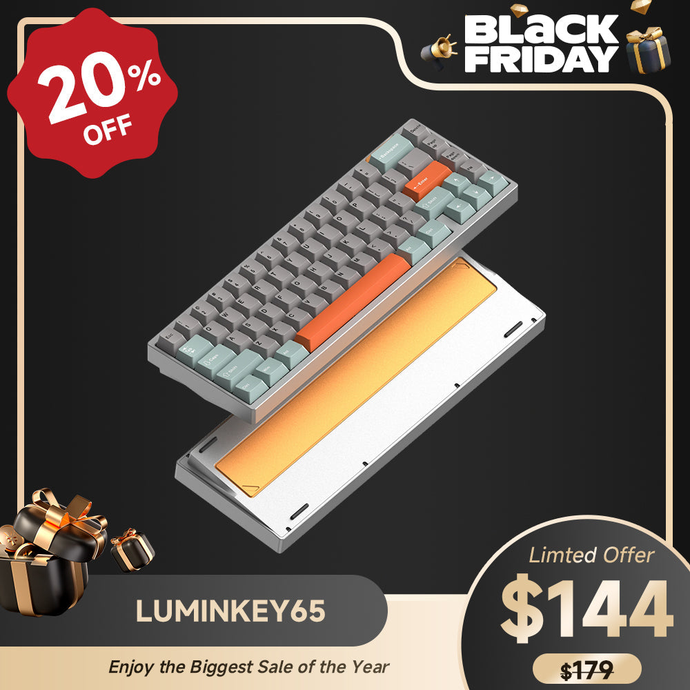 LUMINKEY65 Hot-Swappable Custom Mechanical Keyboard Ano-Silver