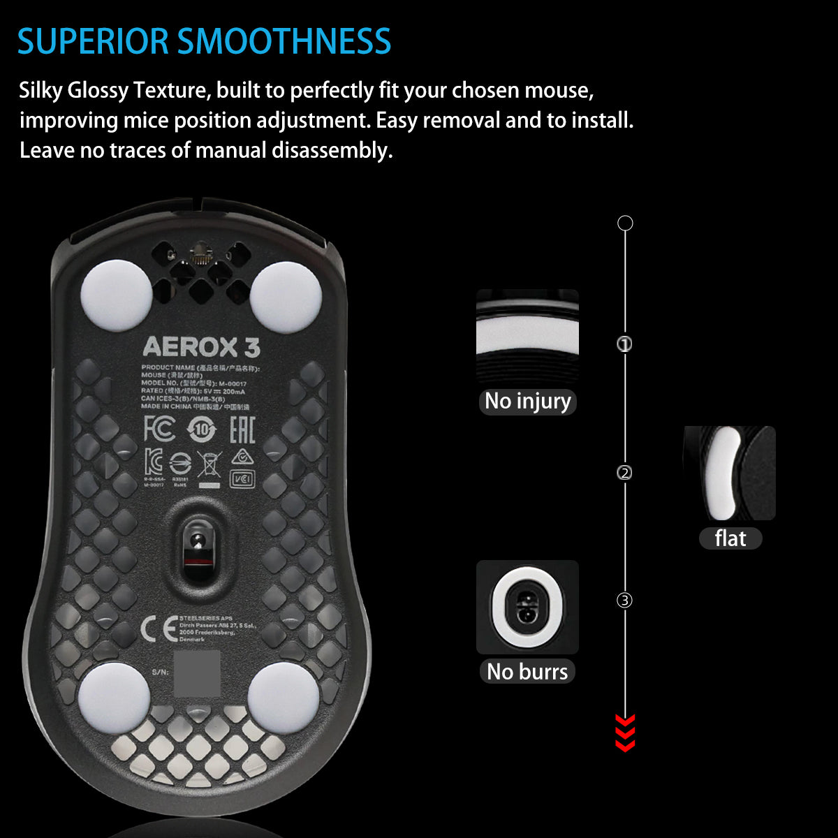 ICE Mouse Skates SteelSeries Aerox 3