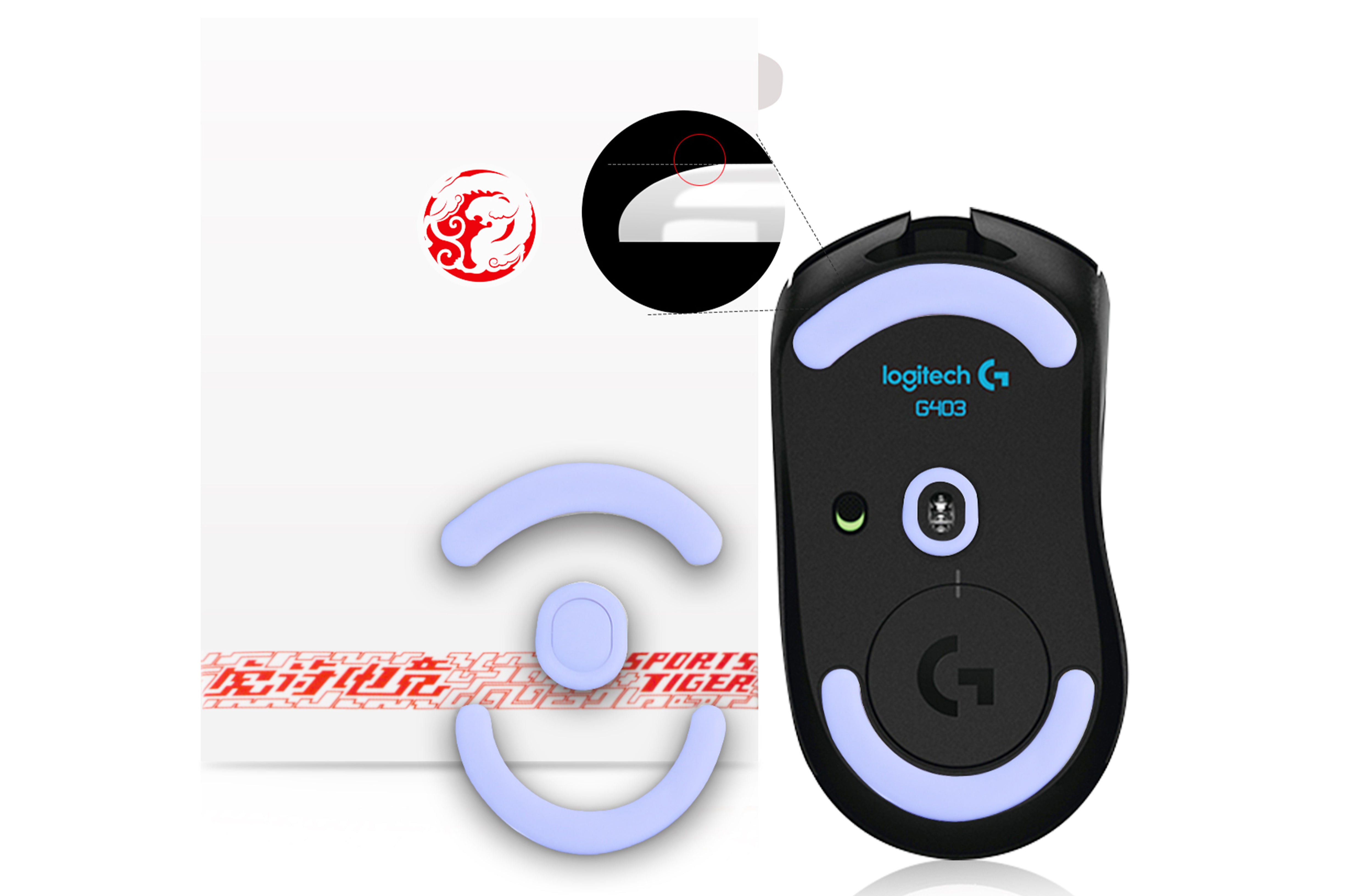 Logitech G62 EspTiger Arc 1 Mouse Skates for Logitech G403 / G603/ G703 – Addice Inc