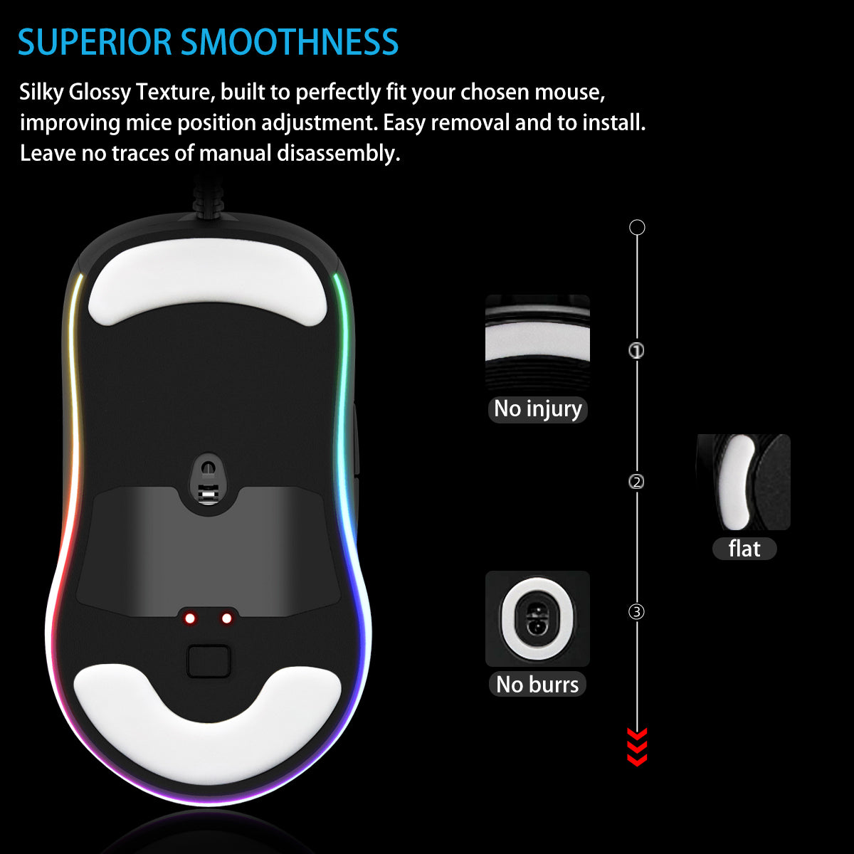 ICE Mouse Skates Endgame Gear XM1 RGB