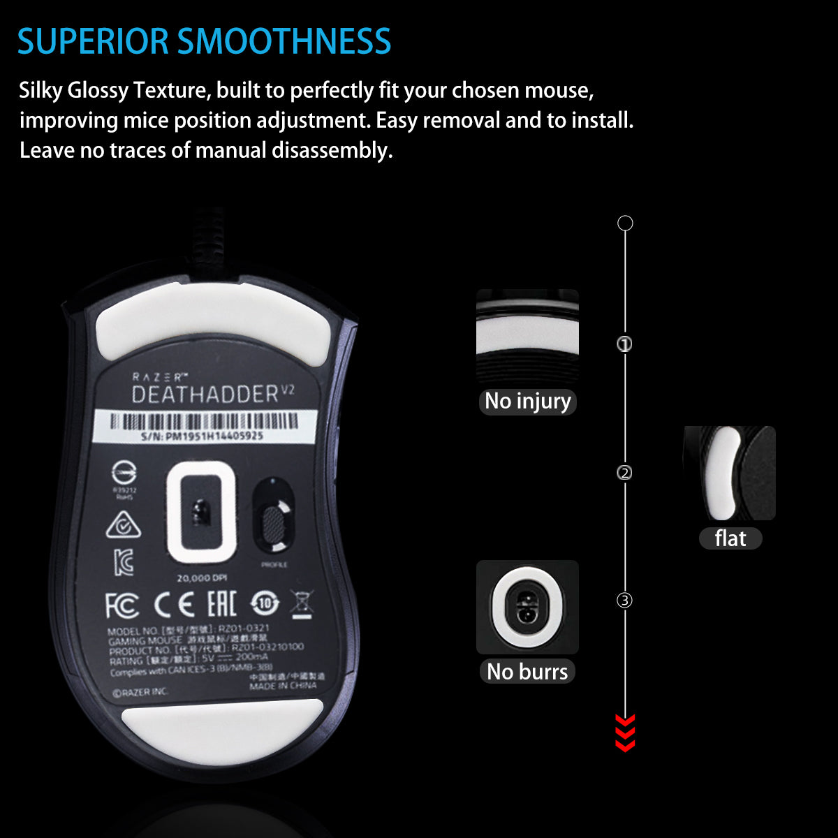 ICE Mouse Skates Razer DeathAdder V2