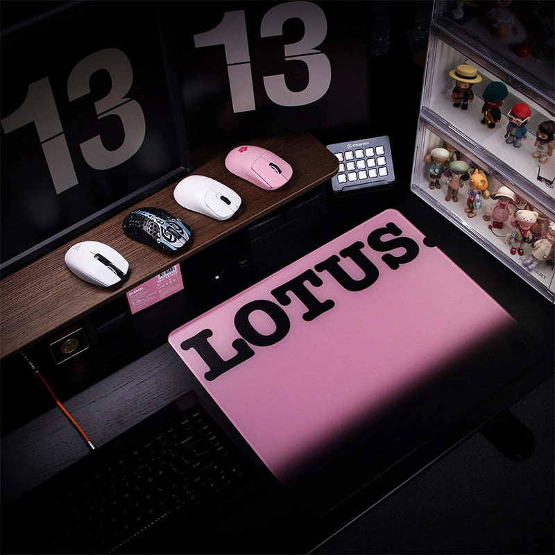 Lotus Black | Glass | Large Mousepad