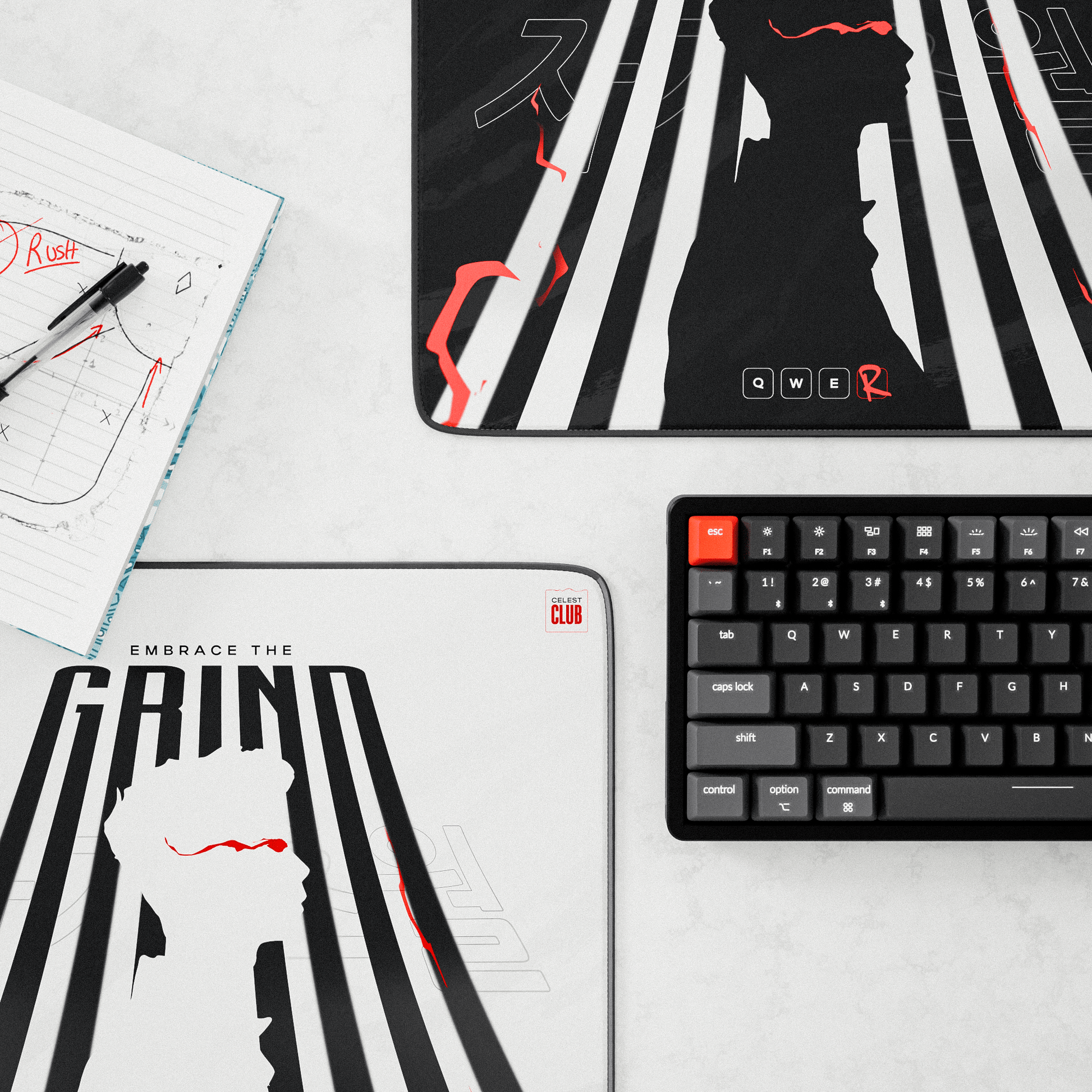 ZX1 - White - themasterpiece mousepad themasterpiece