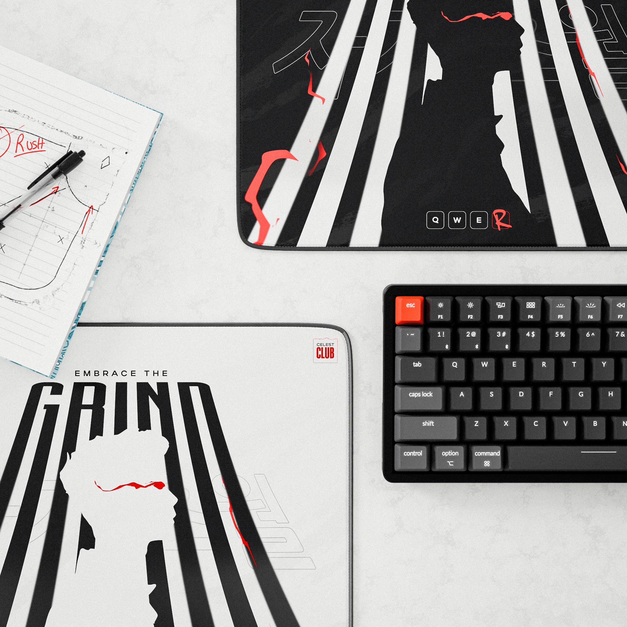 ZX1 - White - themasterpiece mousepad themasterpiece